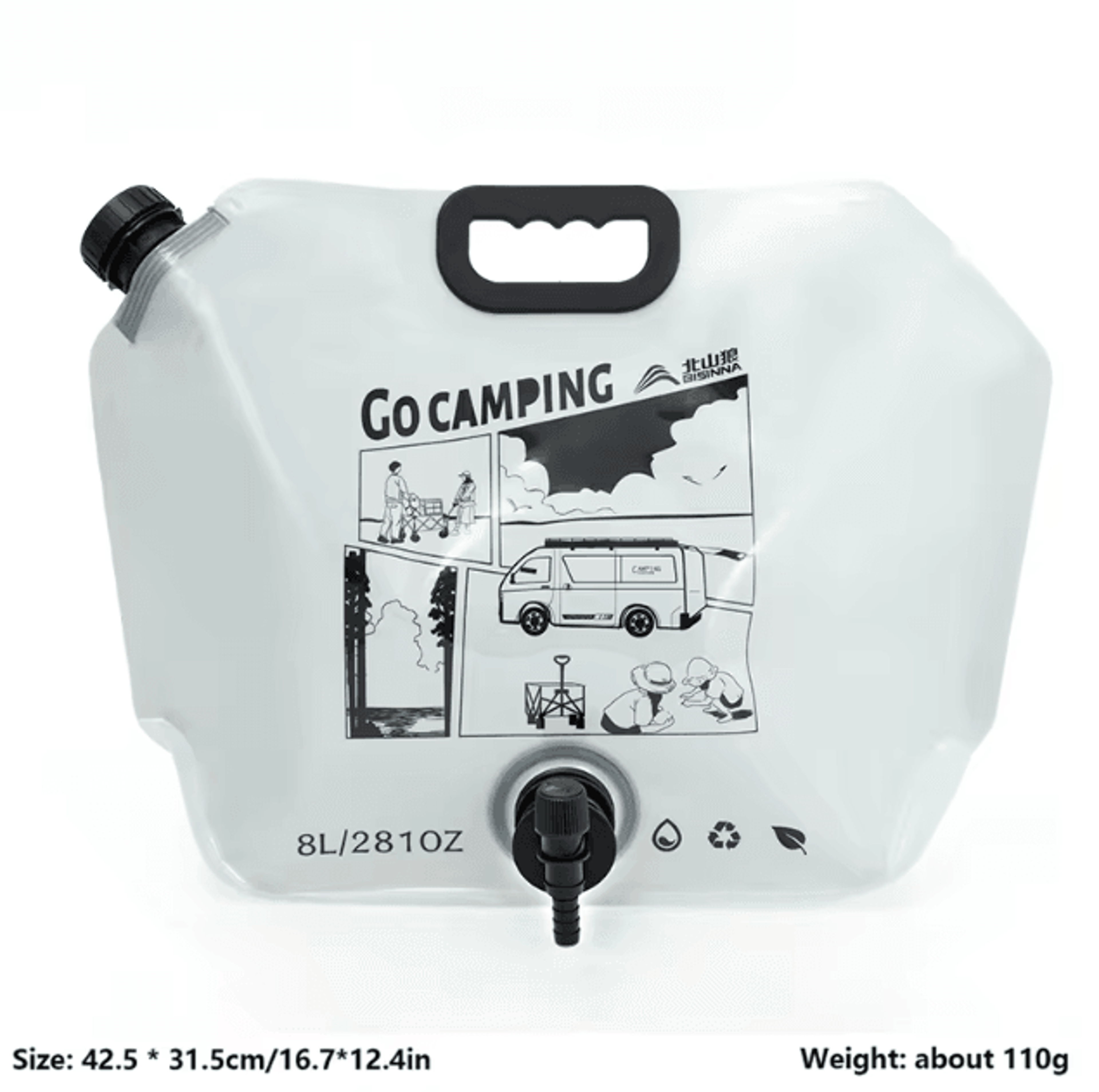 BSWOLF Outdoor Mini Folding Water Bag 8L  Large Capacity Portable Camping Water Storage Bag 11