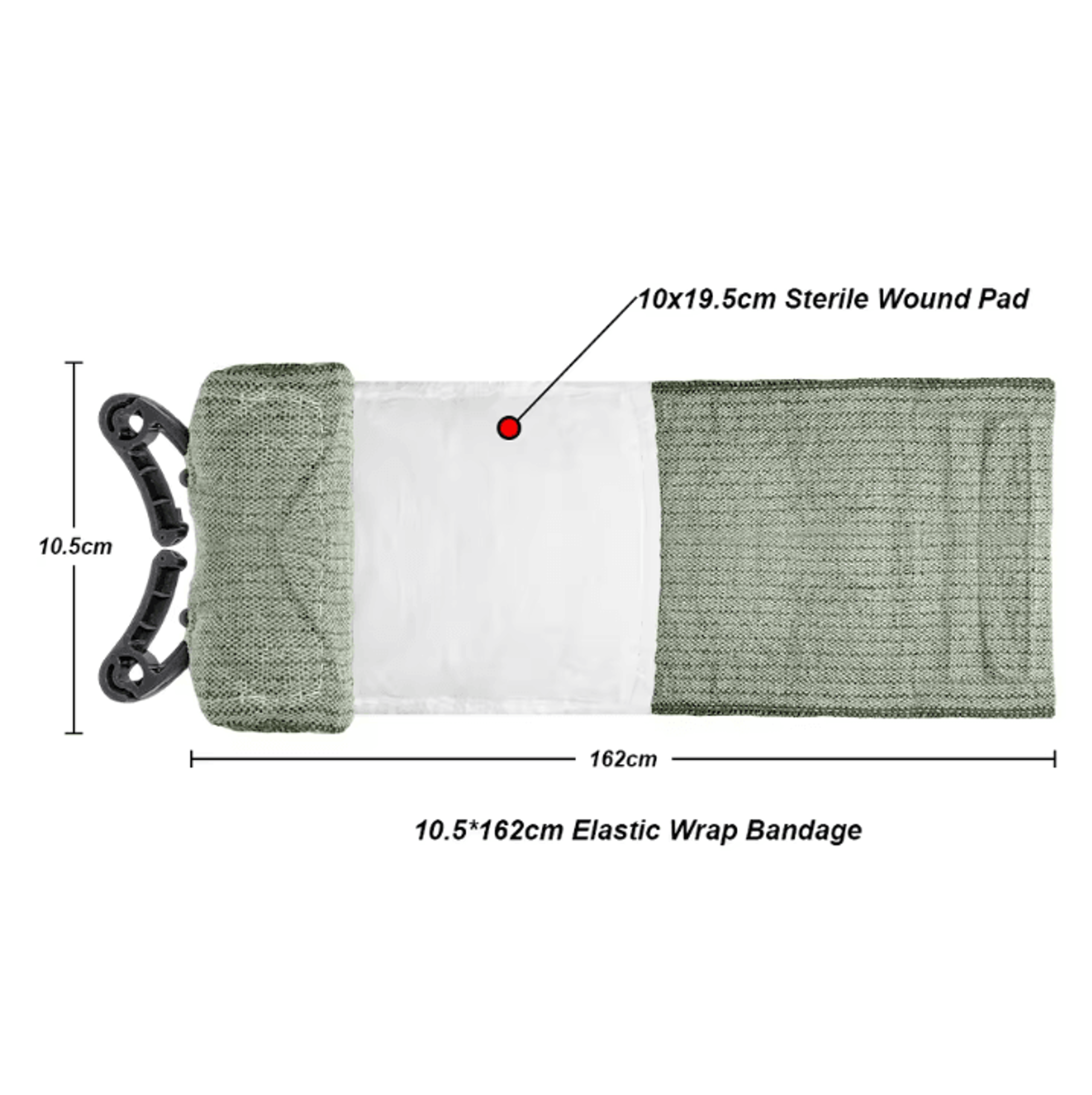 Israeli Compression Trauma Bandage  4  6 Inch Emergency Wound Dressing For Tactical First Aid  Outd 4