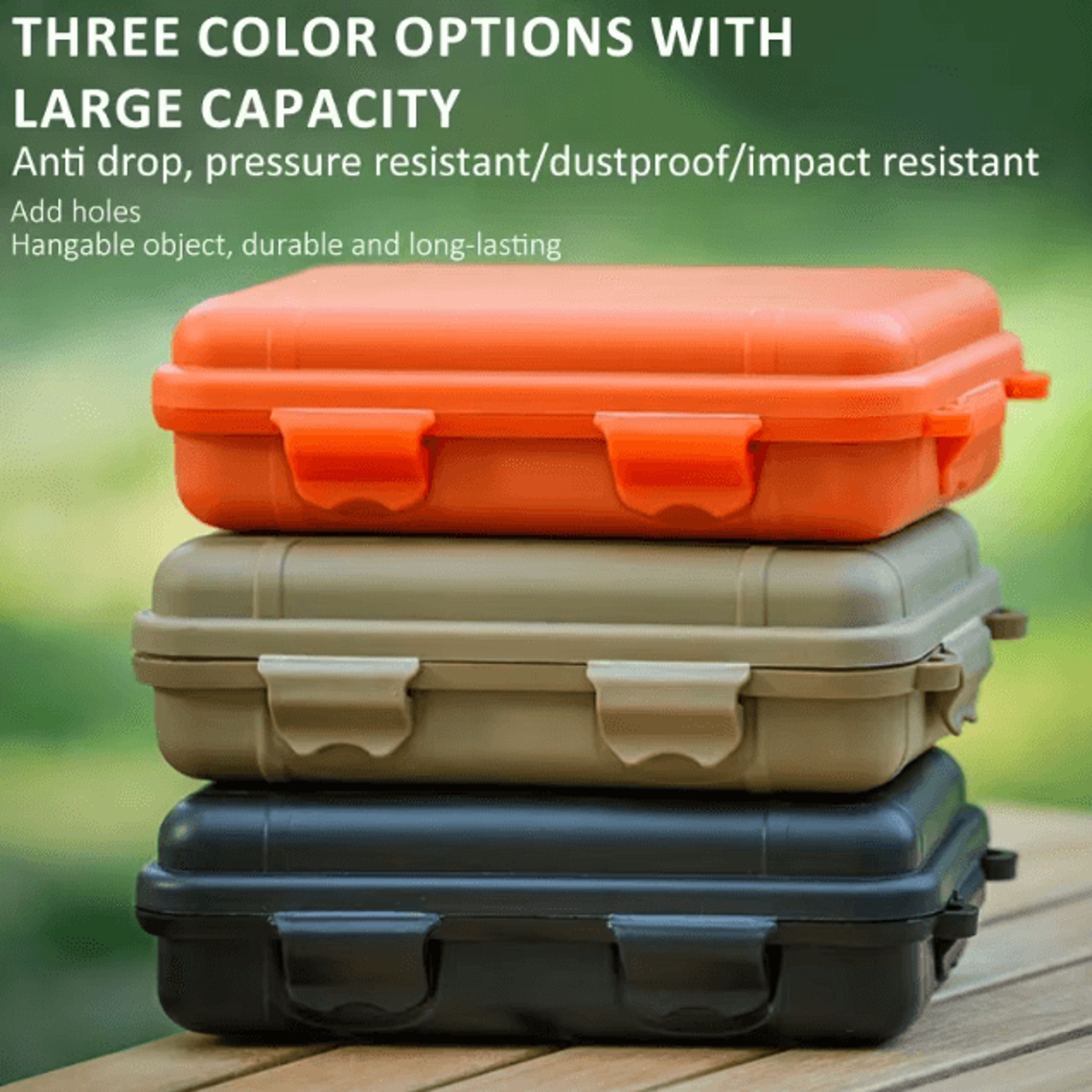 Compact Waterproof EDC Tool Box  Shockproof Outdoor Survival Storage Case For Camping Fishing  Emer 1