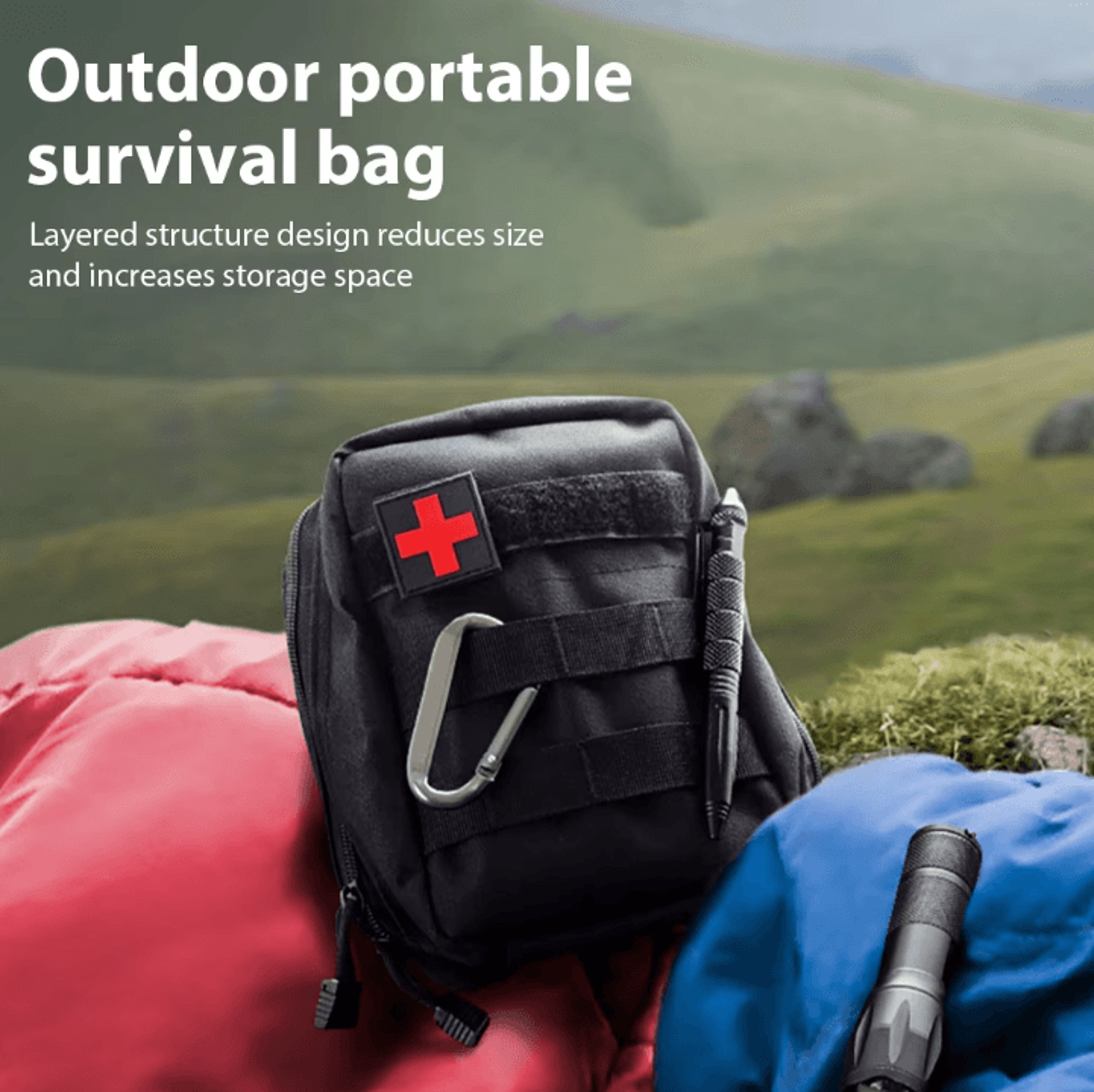 tactical medical waist pack – molle emergency survival pouch for camping, hiking & first aid kits