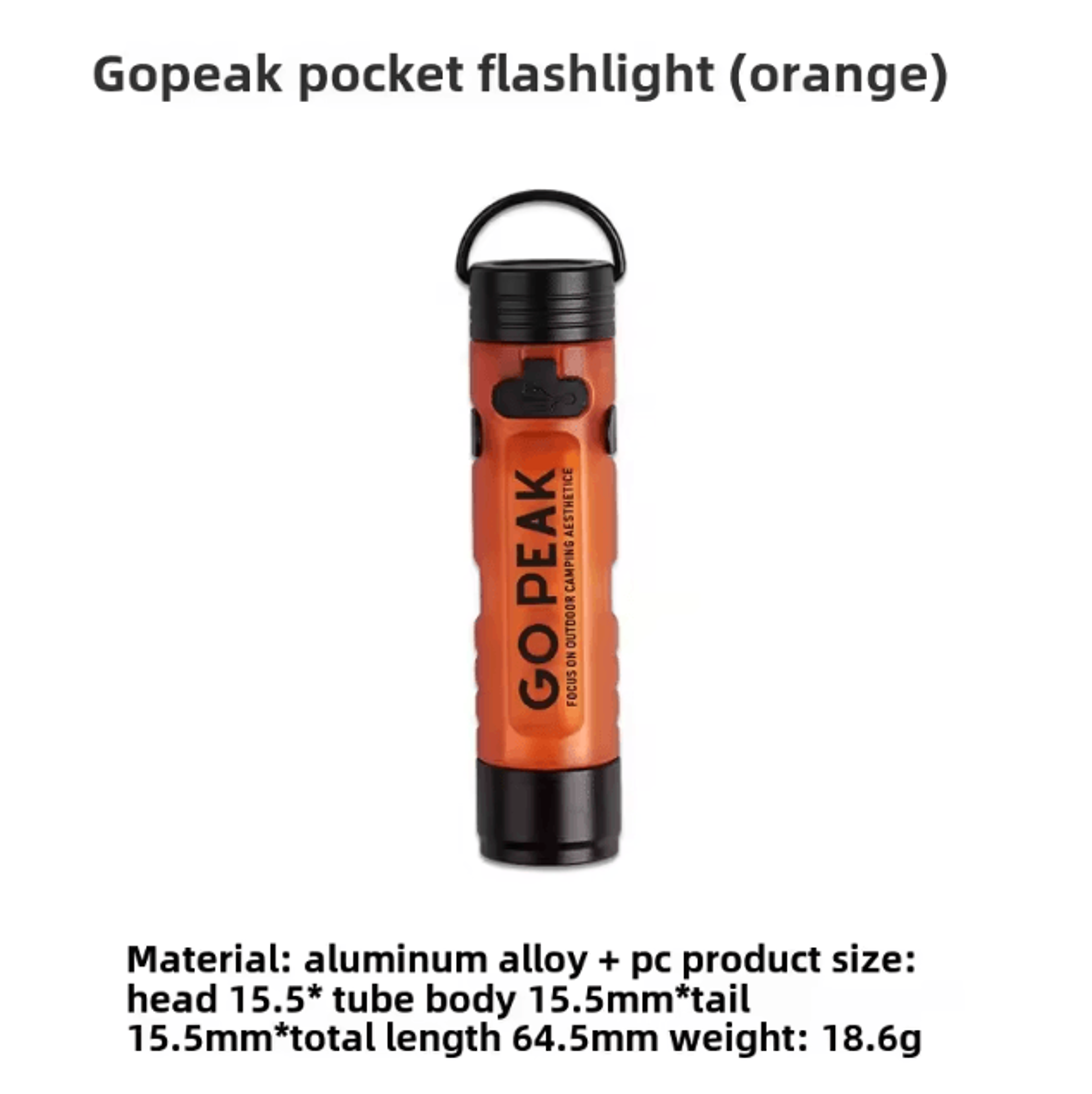 Gopeak Mini USB Rechargeable LED Flashlight Pocket Keychain Flashlight Clip On Hat Light For Campin 11
