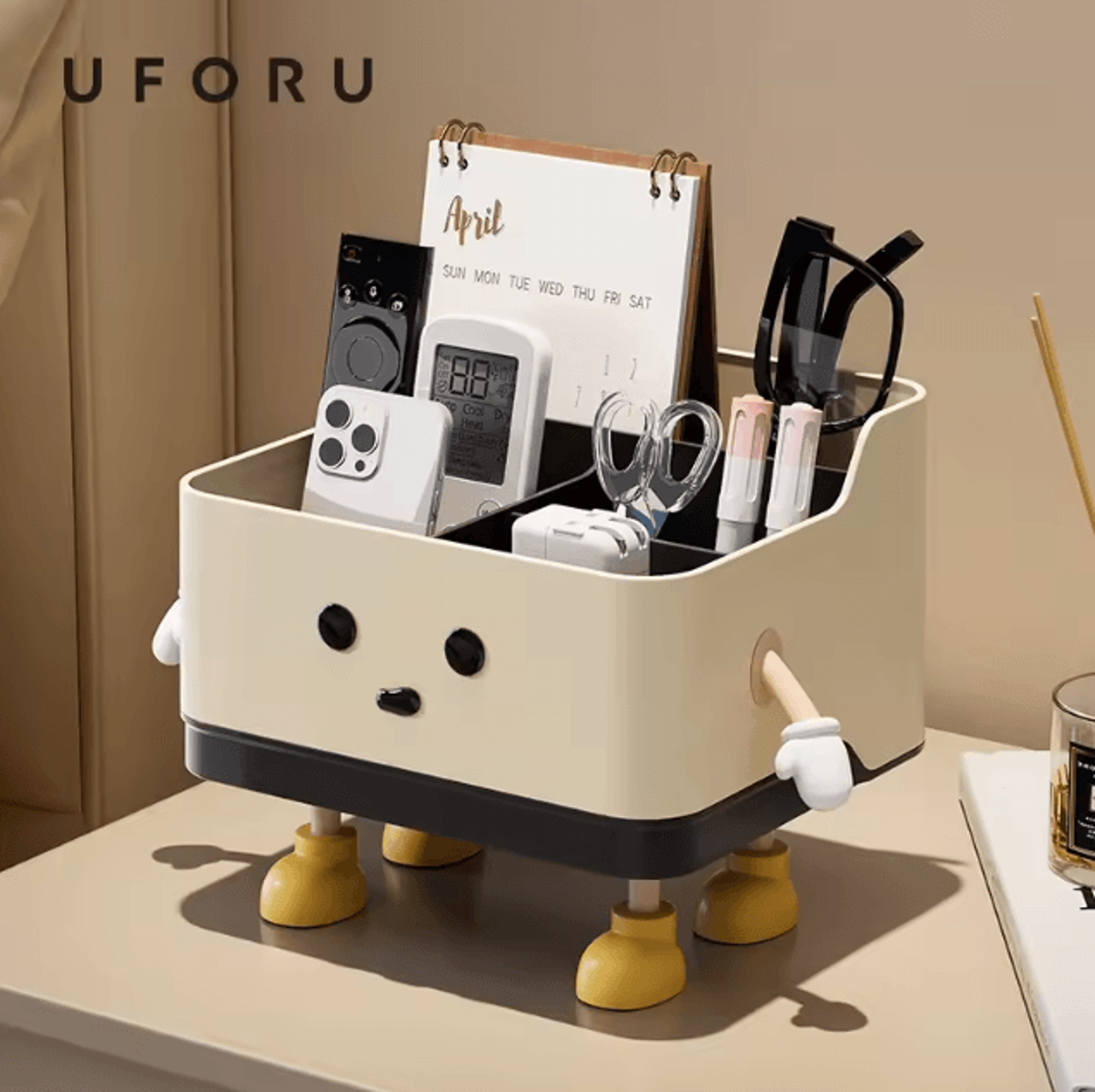 UFORU Desktop Storage Organizer Box Multi Compartment Remote Control Holder Organizer For Office Do 0