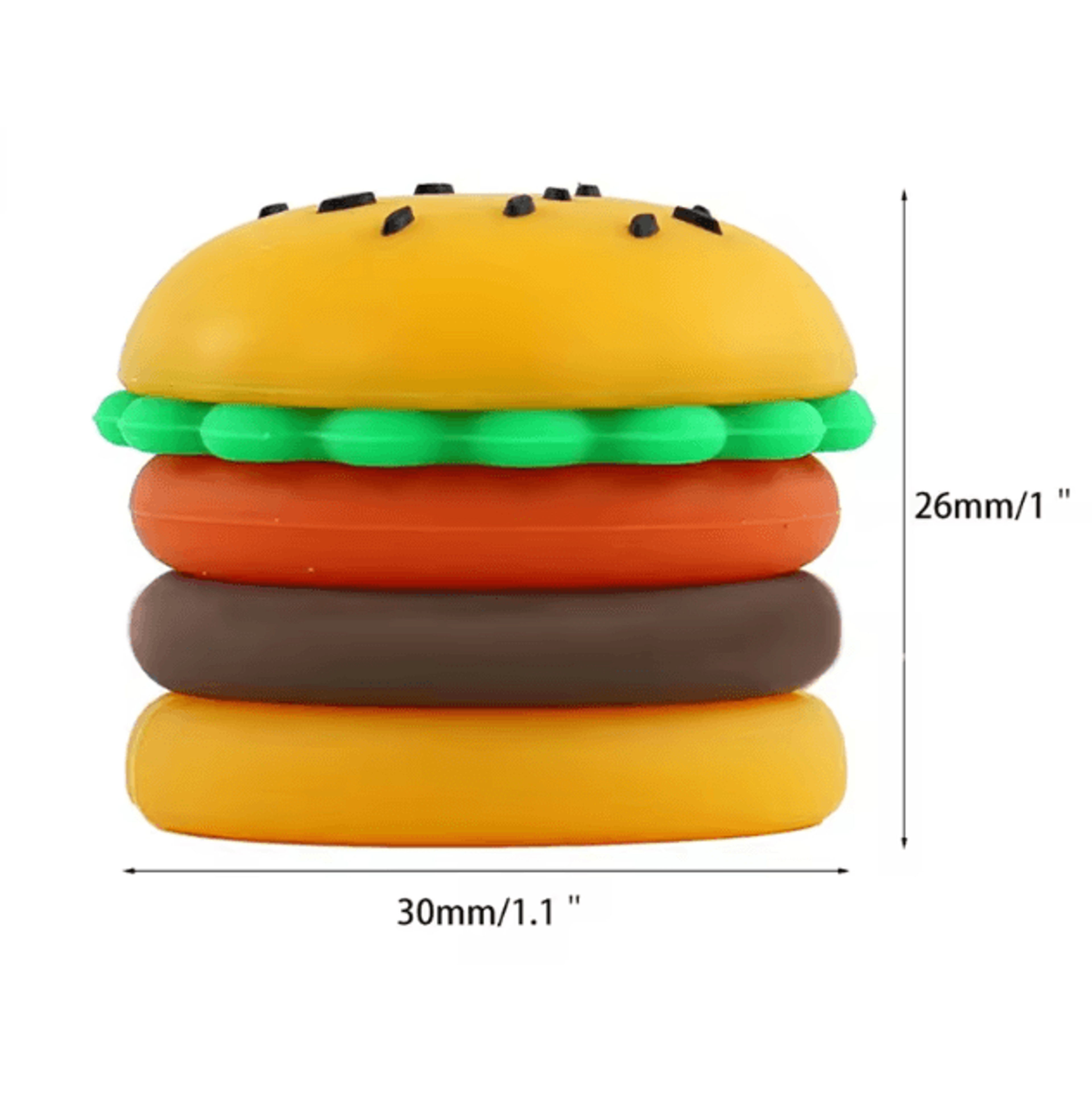 Creative Hamburger Silicone Storage Container 5ml Mini Silicone Storage Jar Portable Pocket Size Co 4