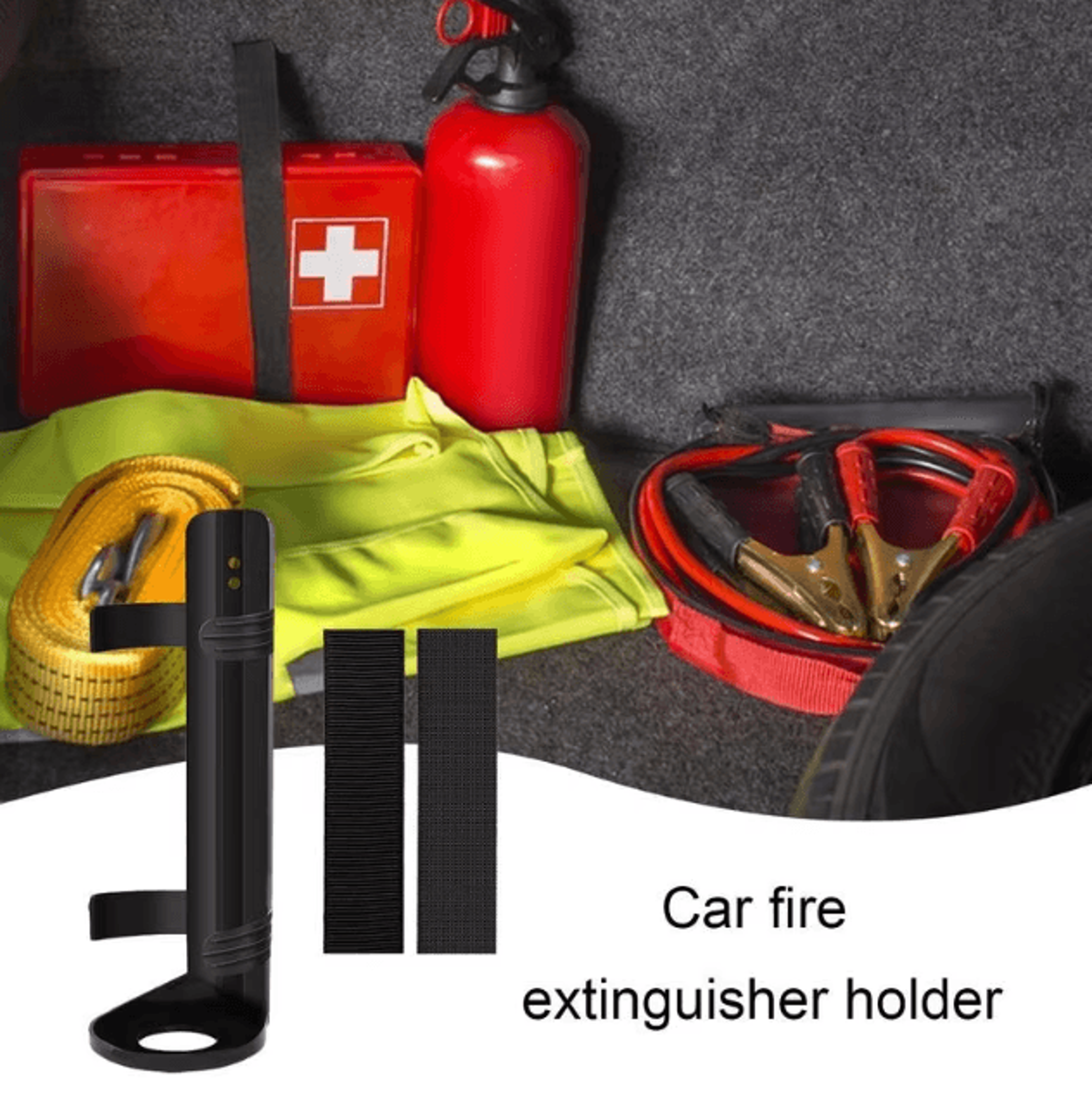 Universal Car Fire Extinguisher Mount Bracket Dual Purpose Vehicle Fire Extinguisher Holder With Ad 1