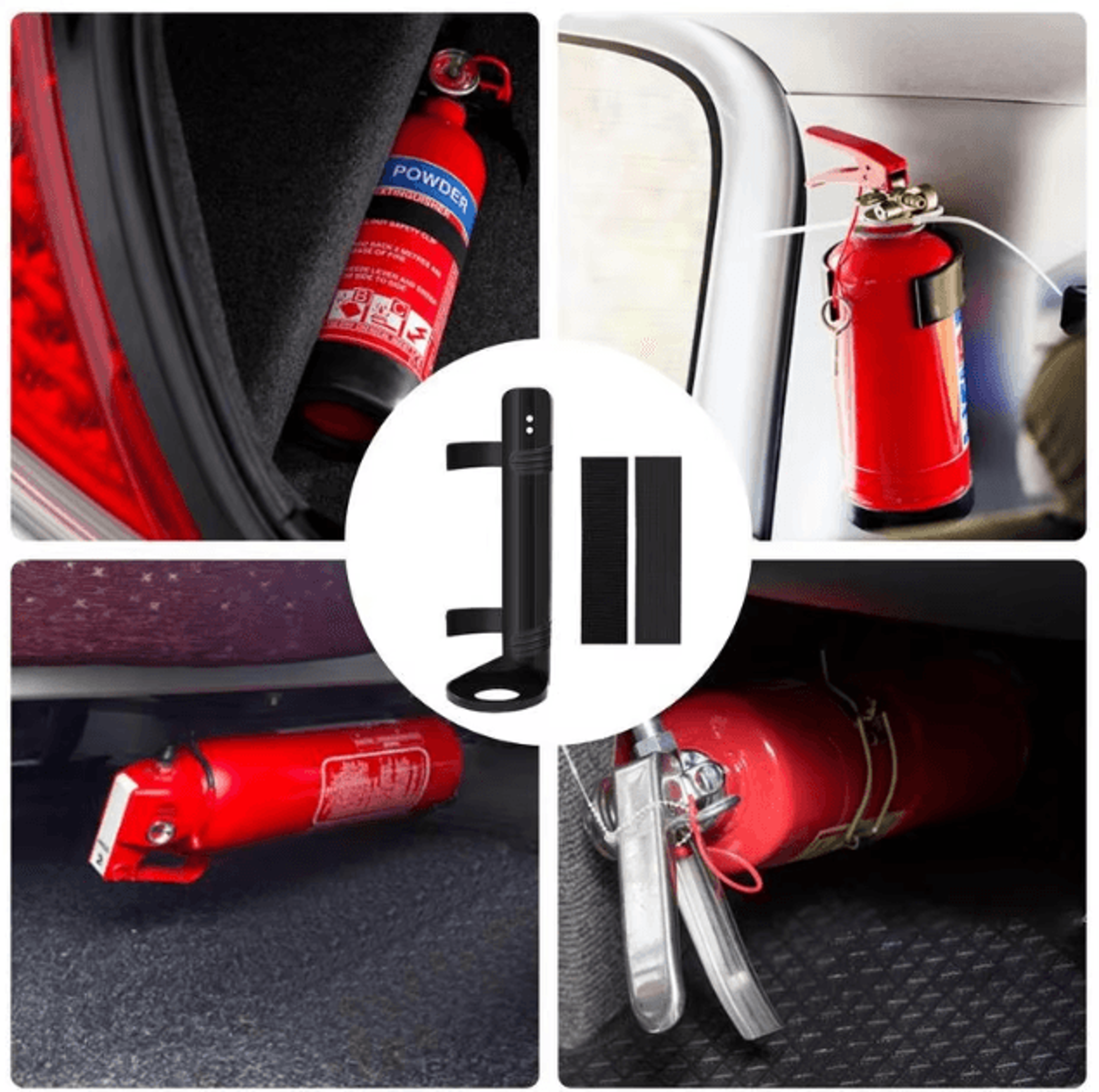 Universal Car Fire Extinguisher Mount Bracket Dual Purpose Vehicle Fire Extinguisher Holder With Ad 0