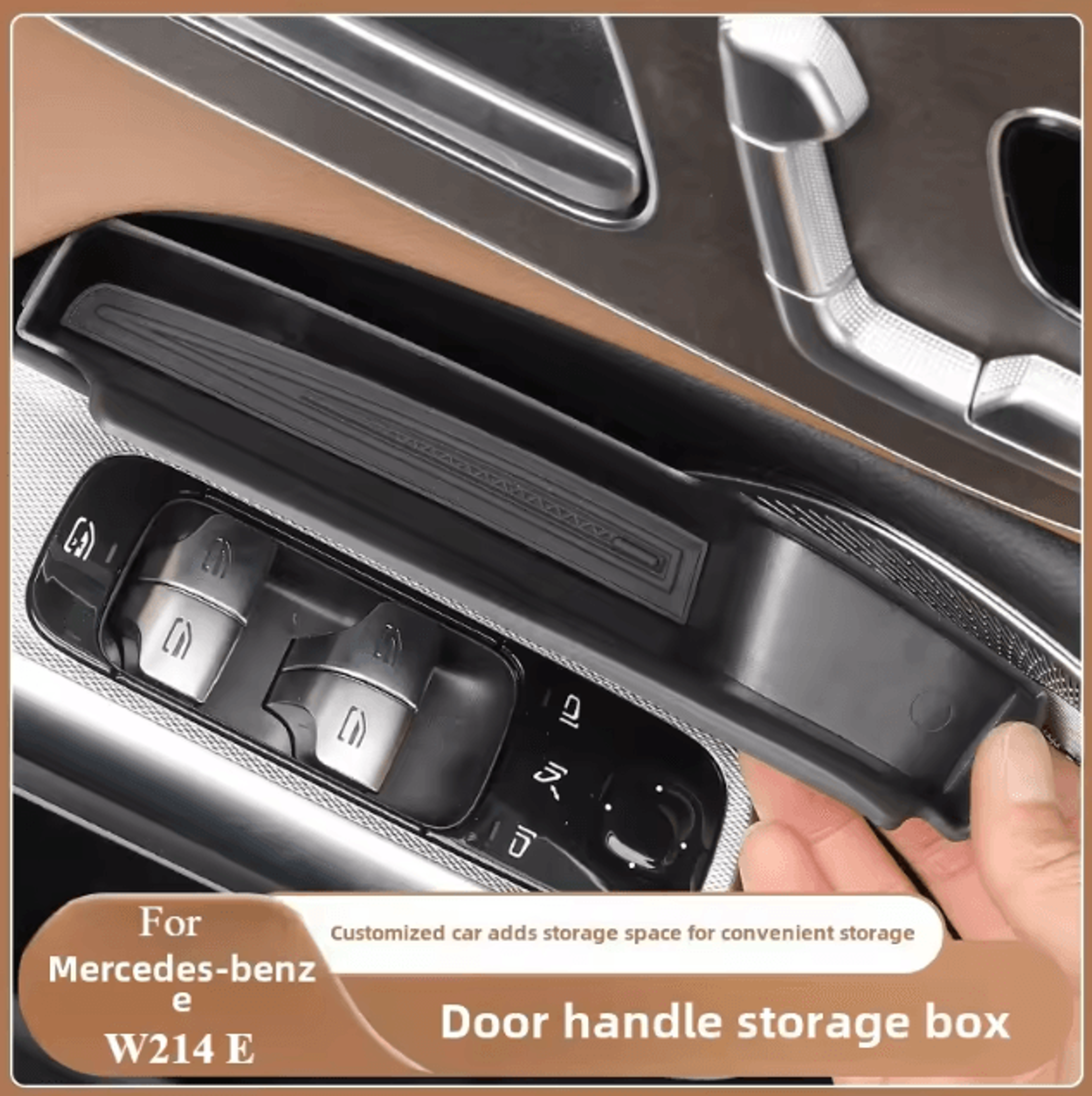 mercedes-benz w214 door handle storage box organizer for e300l & e260l (2024+)