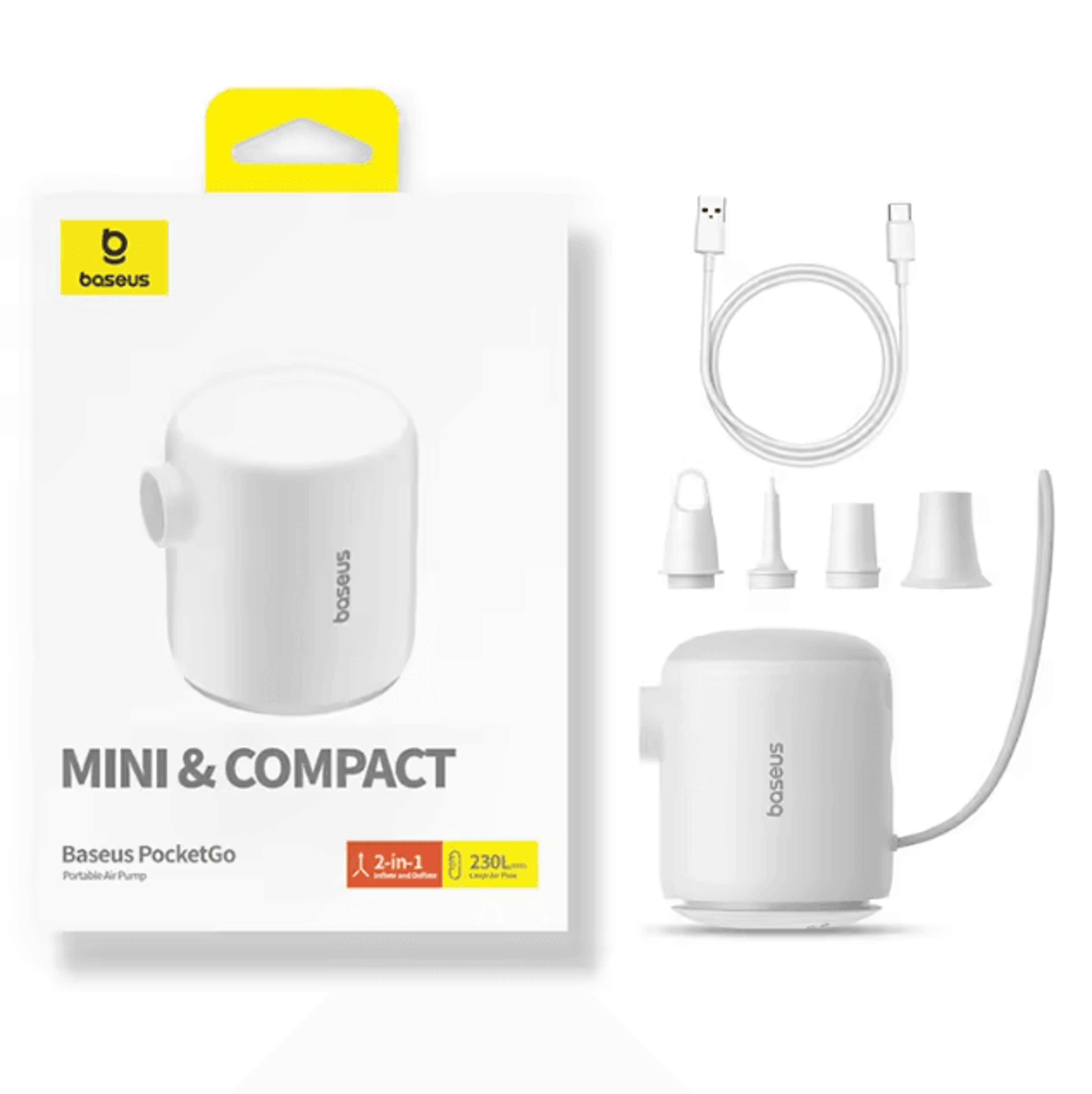 Baseus Mini Wireless Air Pump  Portable Inflator For Air Mattresses Swim Rings  Camping Gear 6