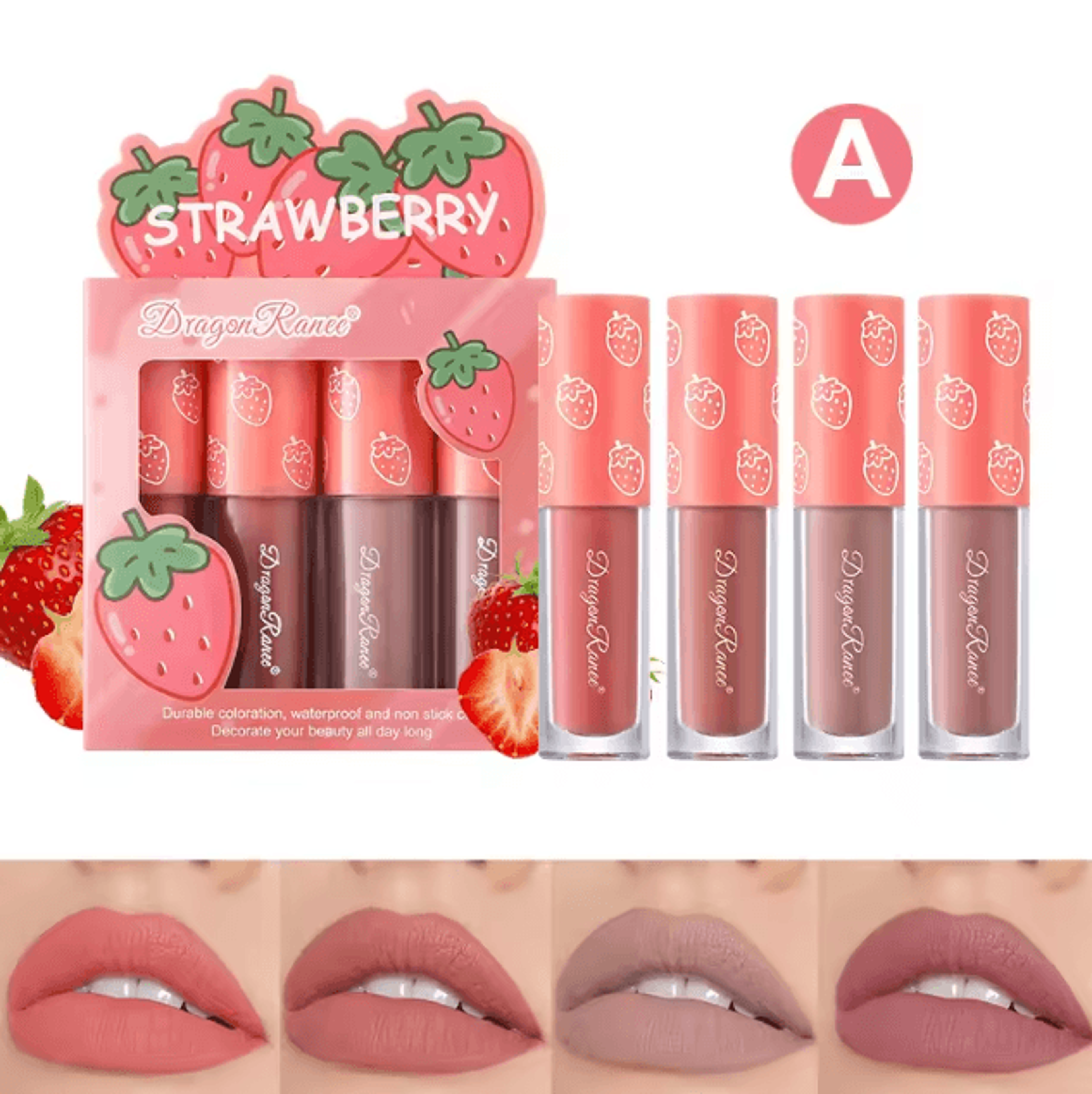 Mini Velvet Matte Lip Gloss Set  LongLasting Fruit Scented Lip Tint Collection 3pcs4pcs 6