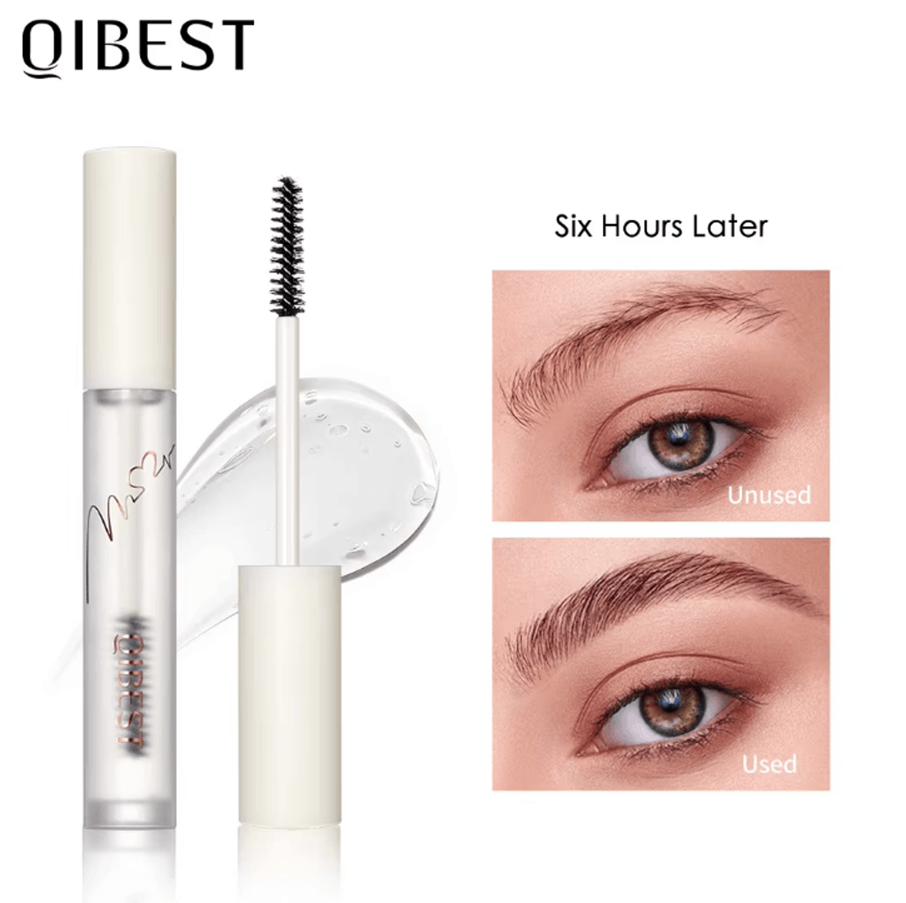 QIBEST Clear Eyebrow Setting Gel  Waterproof Transparent Brow Grooming Serum 0