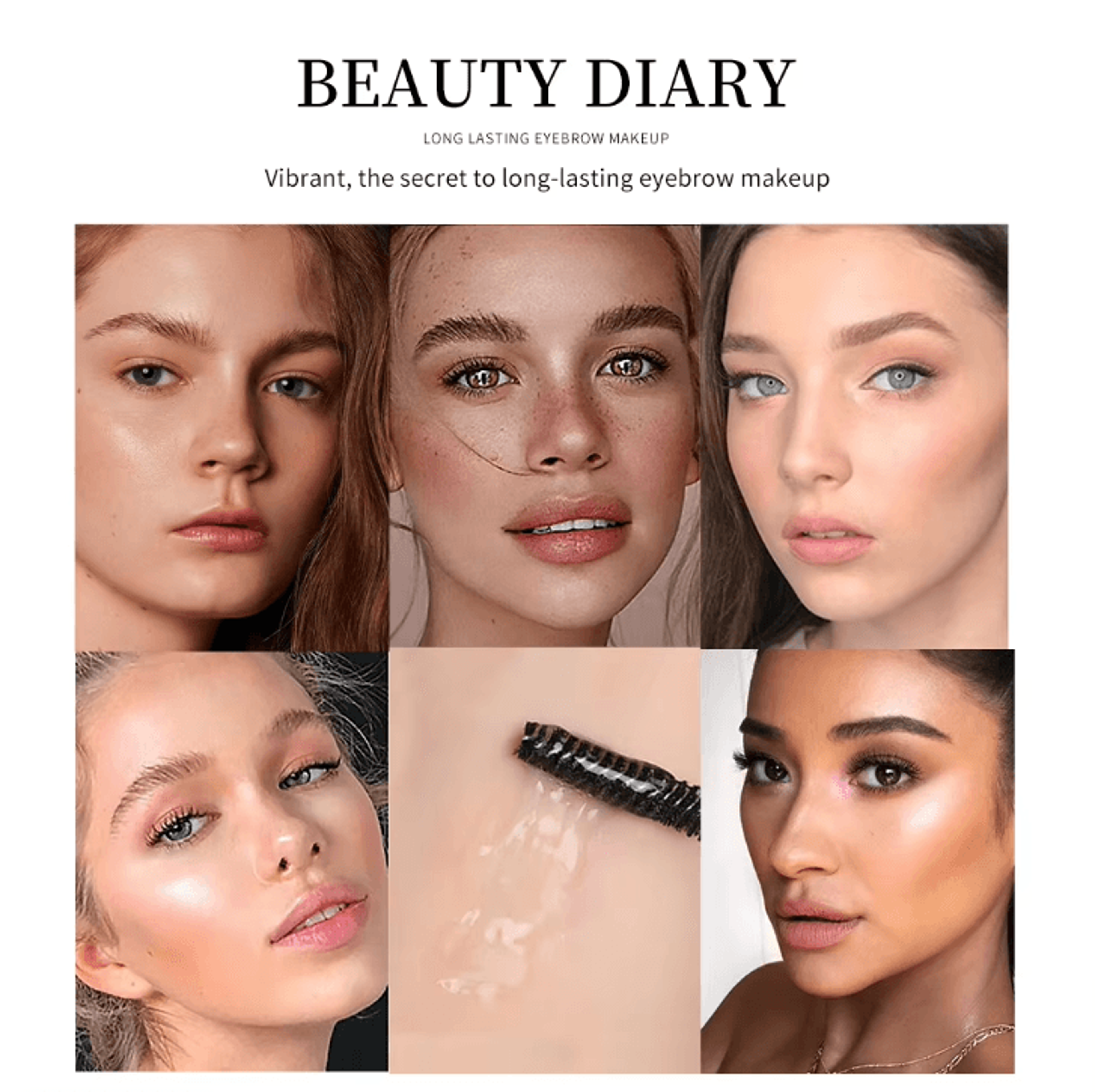 QIBEST Clear Eyebrow Setting Gel  Waterproof Transparent Brow Grooming Serum 4