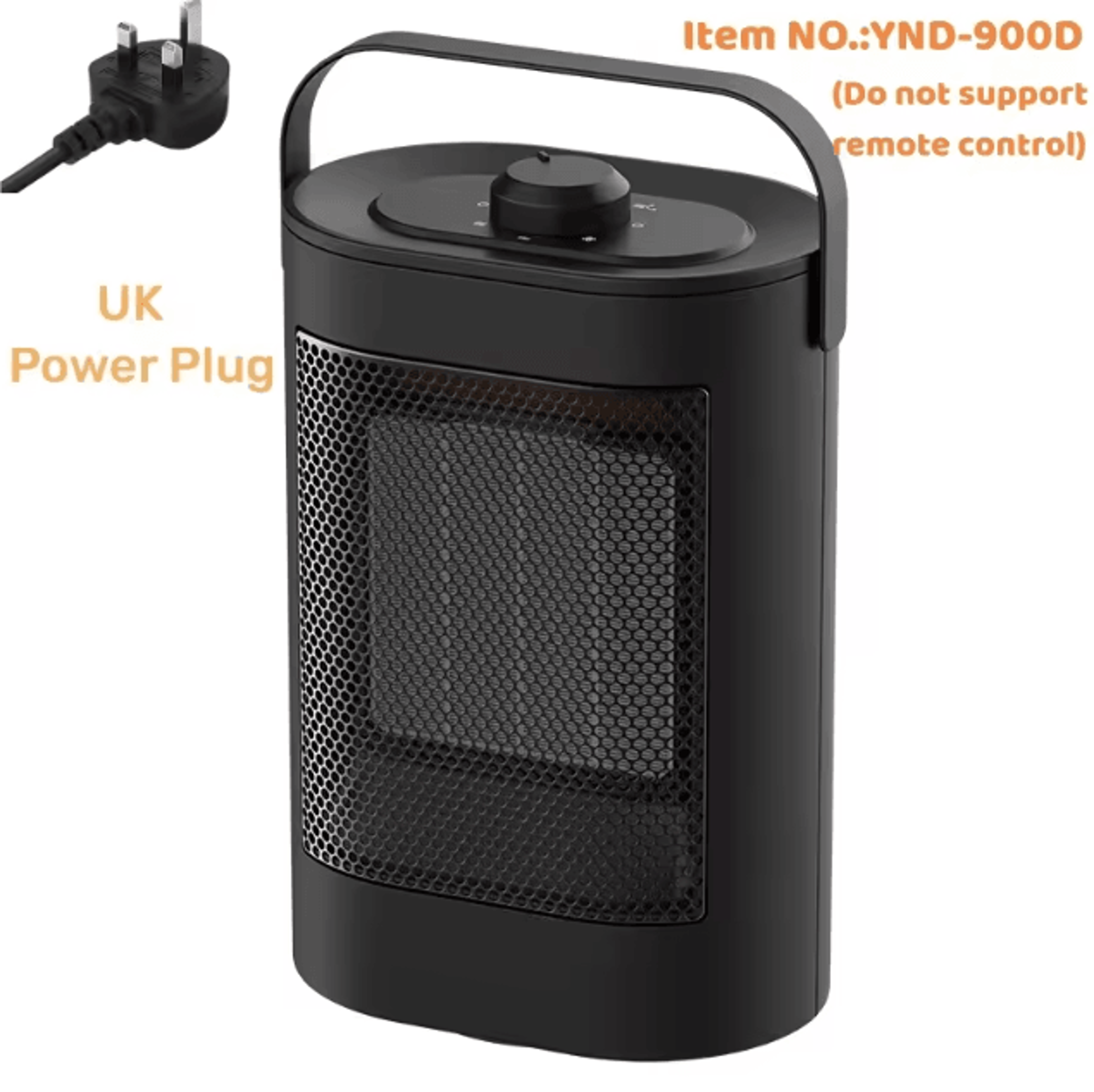 Portable PTC Ceramic Fan Heater With Remote  Oscillating Desktop Space Heater For Home  Office 8