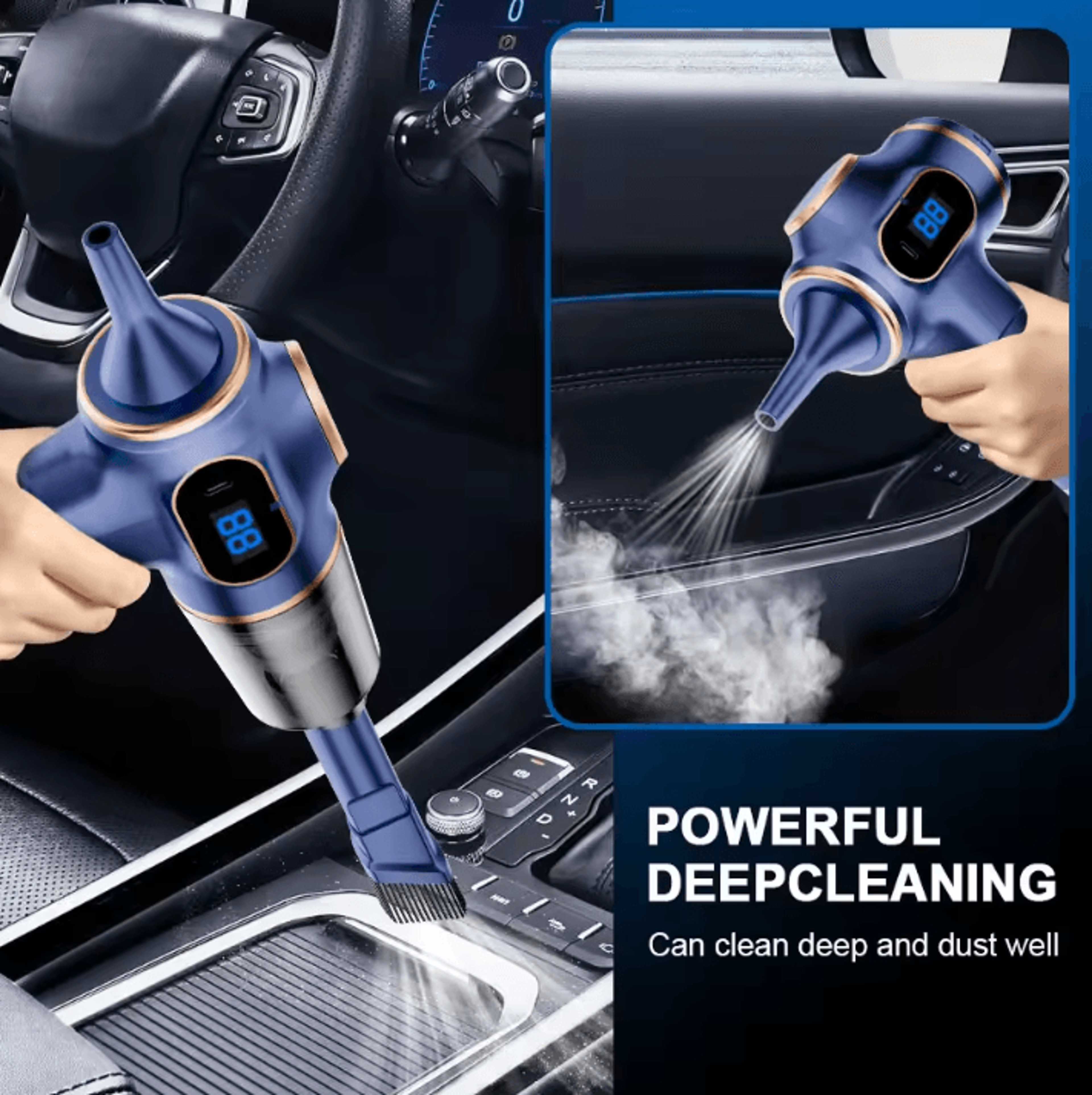 TurboClean Wireless Car Vacuum Cleaner  HighPower Mini Handheld Vacuum For Home Sofa  Car 3
