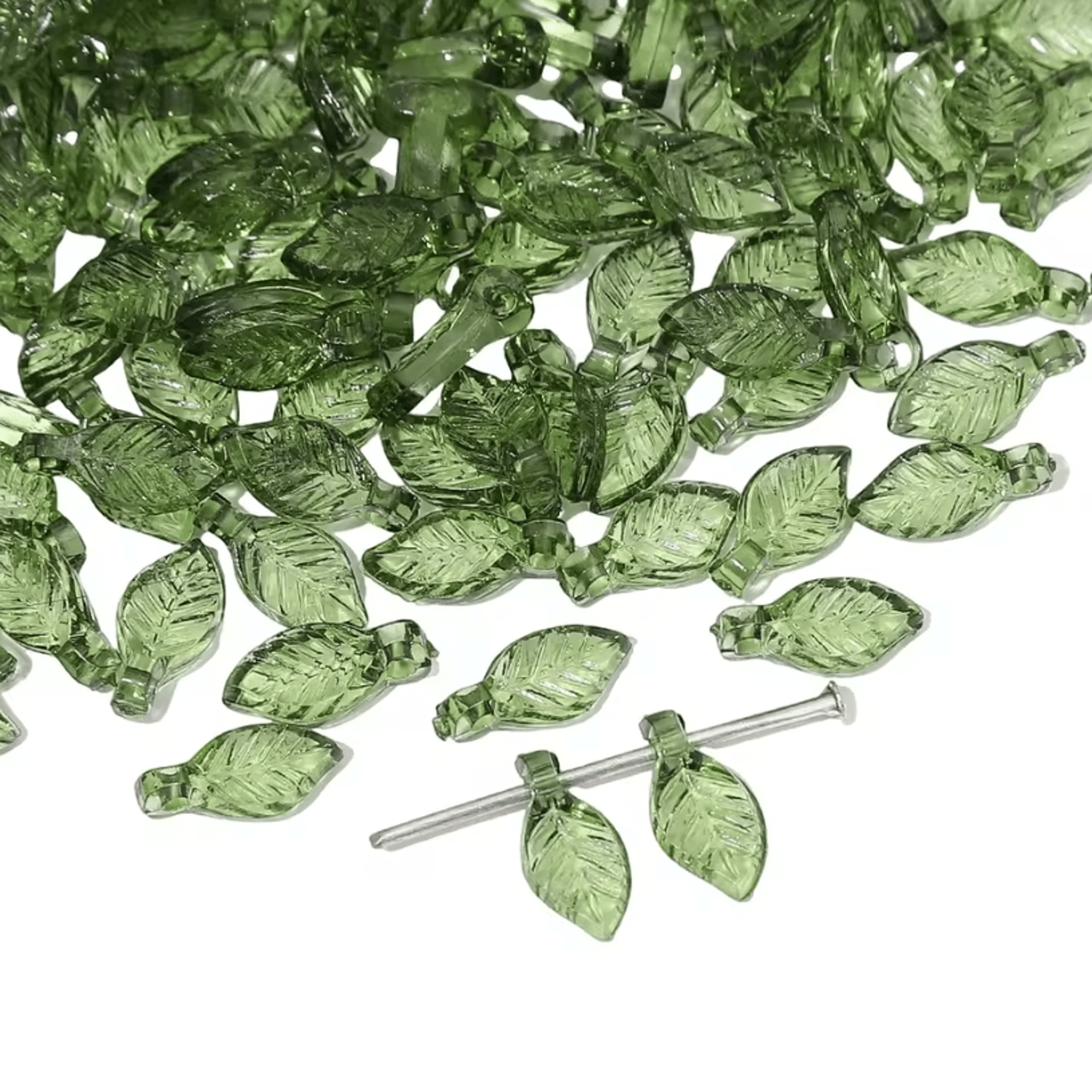 Acrylic Mini Leaf Beads For Jewelry Making  DIY Acrylic Leaf Beads For Earrings  Necklaces 1050pcs  4