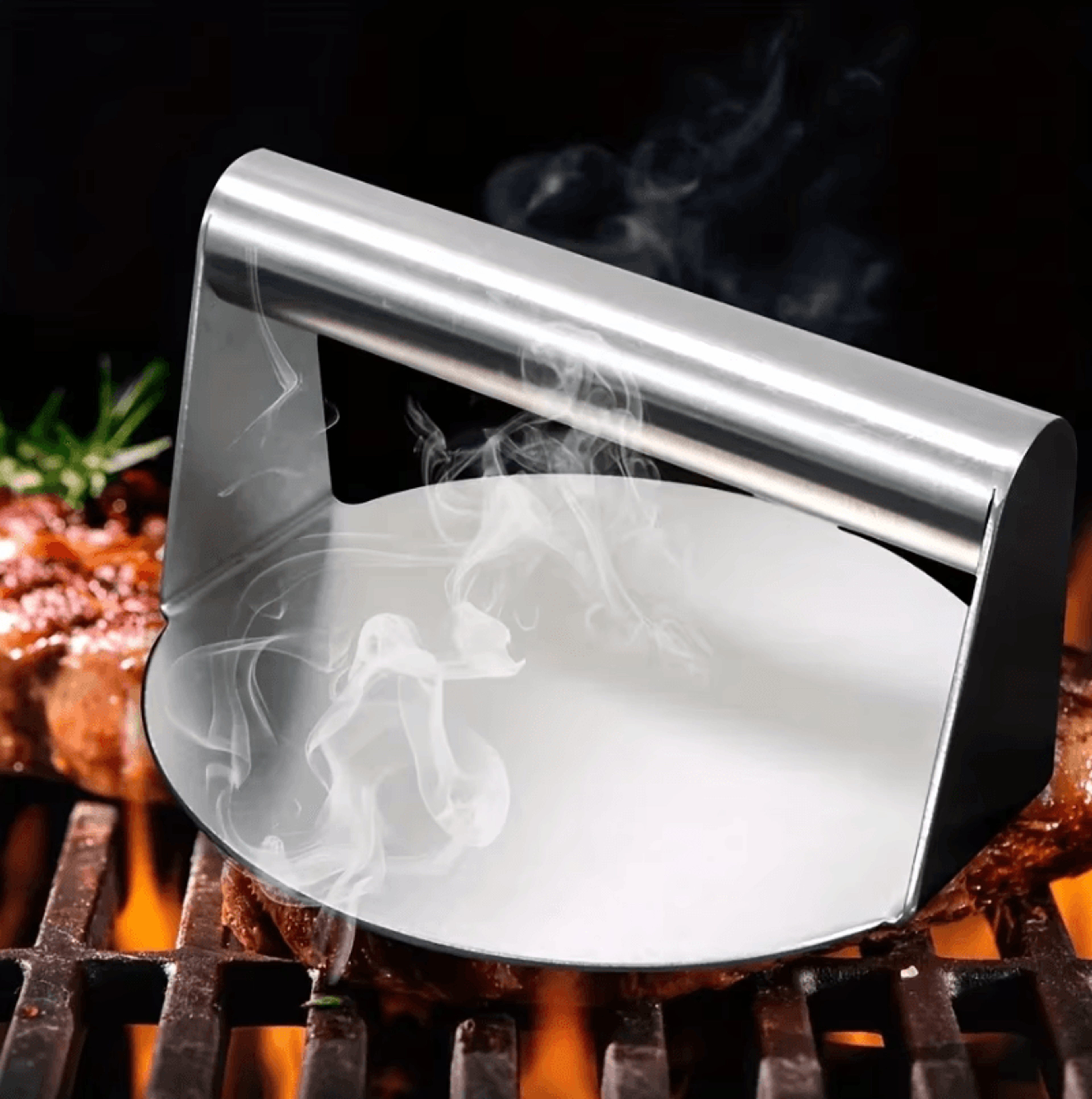 progrill stainless steel smash burger press – heavy-duty hamburger patty press mold