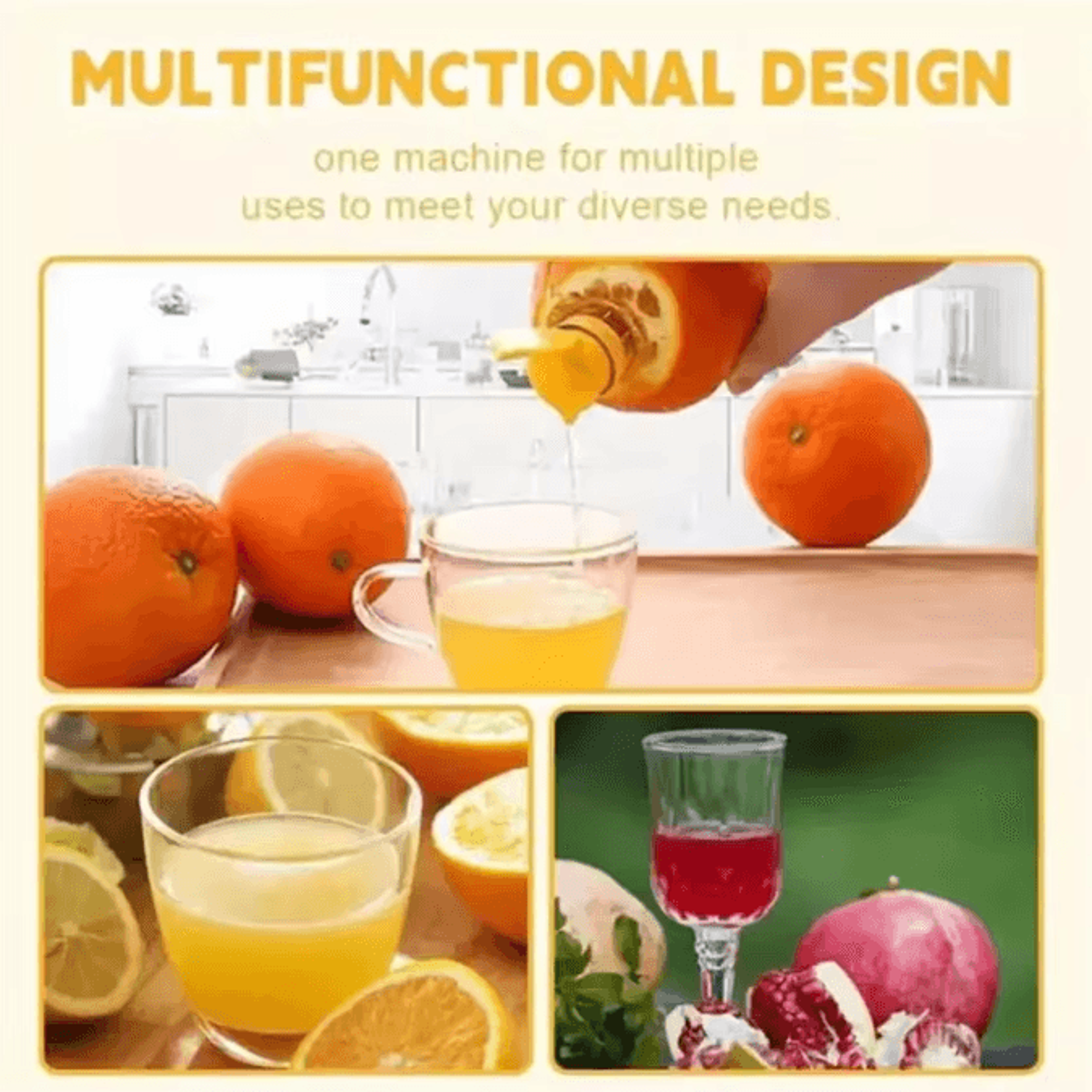 FreshPress Manual Citrus Juicer  Mini Lemon Squeezer  Orange Juicer 3
