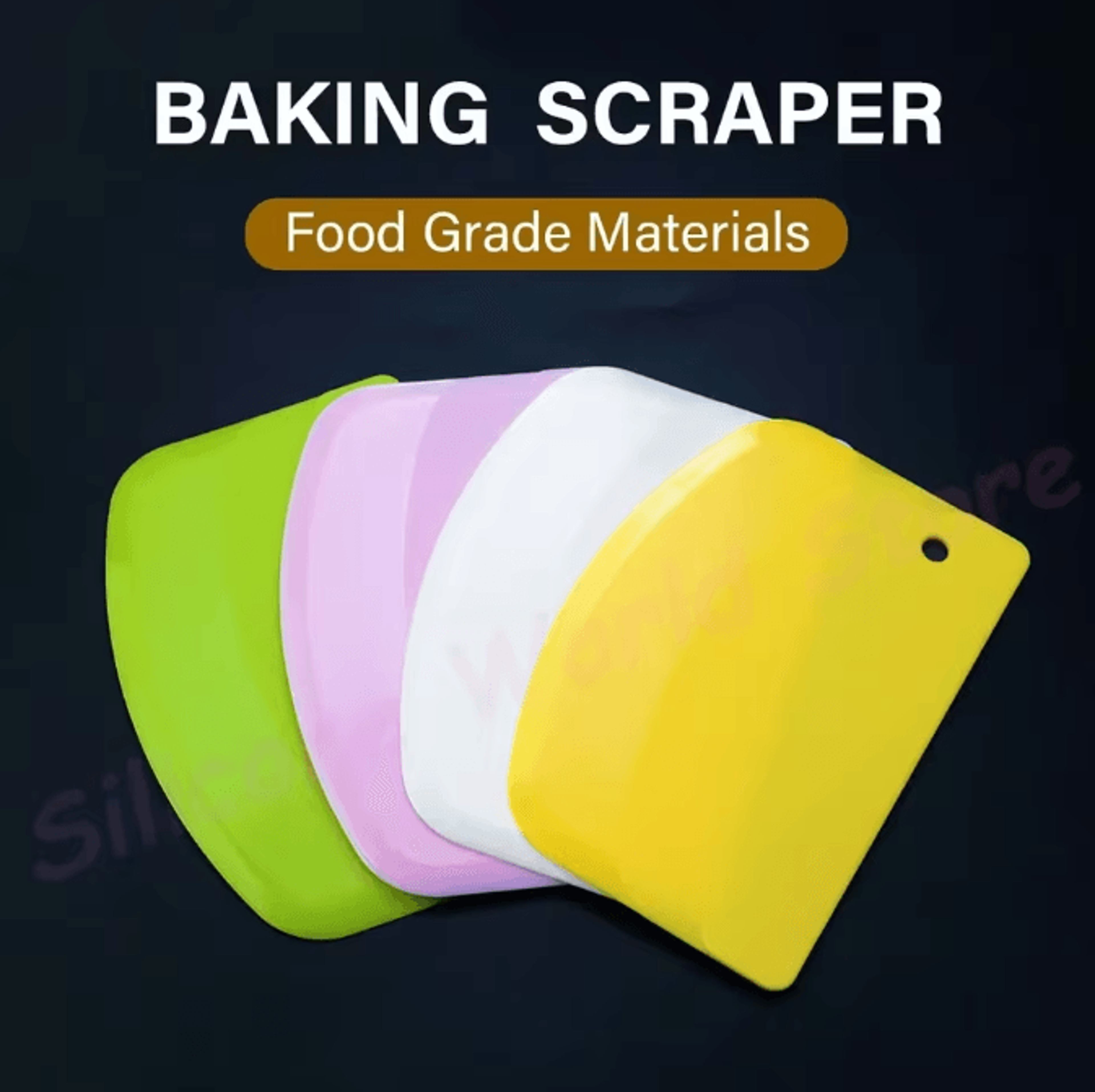 BakeMaster Plastic Dough Scraper  Flexible Cake  Dough Cutter Scraper Tool 0