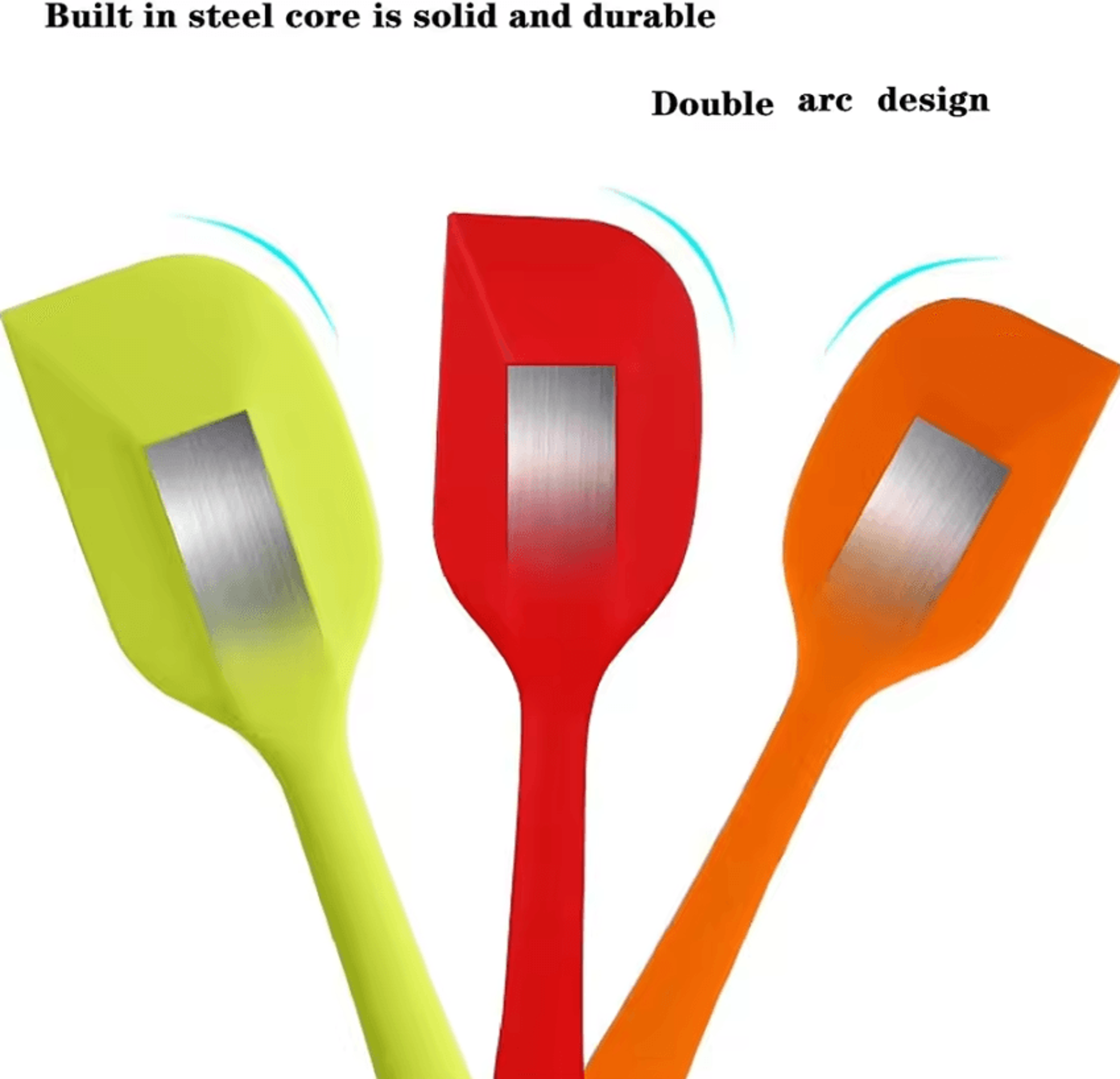 FlexBake Silicone Scraper Spatula  HeatResistant Silicone Cake Scraper For Smooth Baking  Mixing 2
