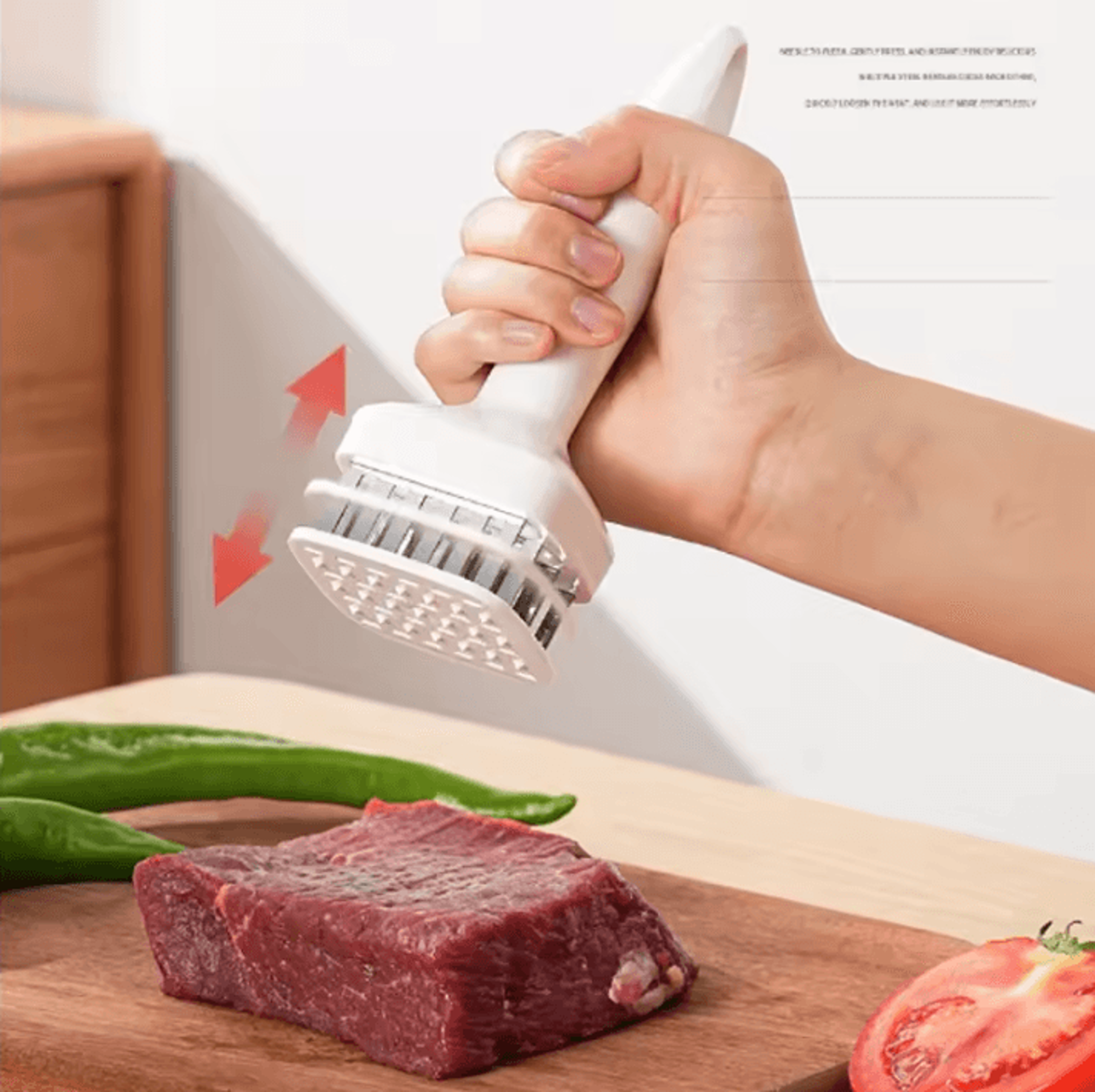 TenderPro 24 Needle Meat Tenderizer Tool Stainless Steel Automatic Meat Tenderizer For Steak Beef C 2