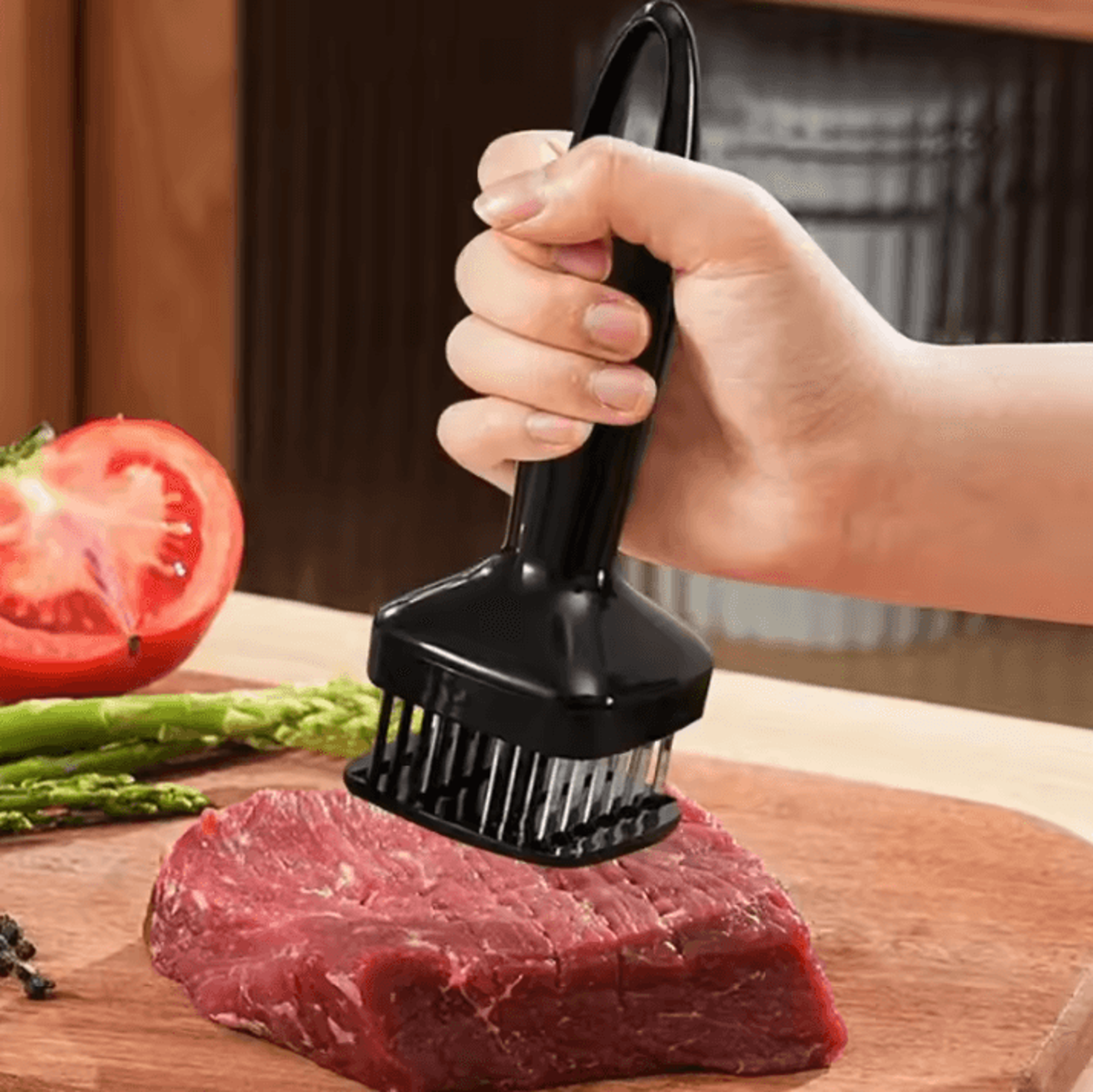 TenderPro 24 Needle Meat Tenderizer Tool Stainless Steel Automatic Meat Tenderizer For Steak Beef C 5