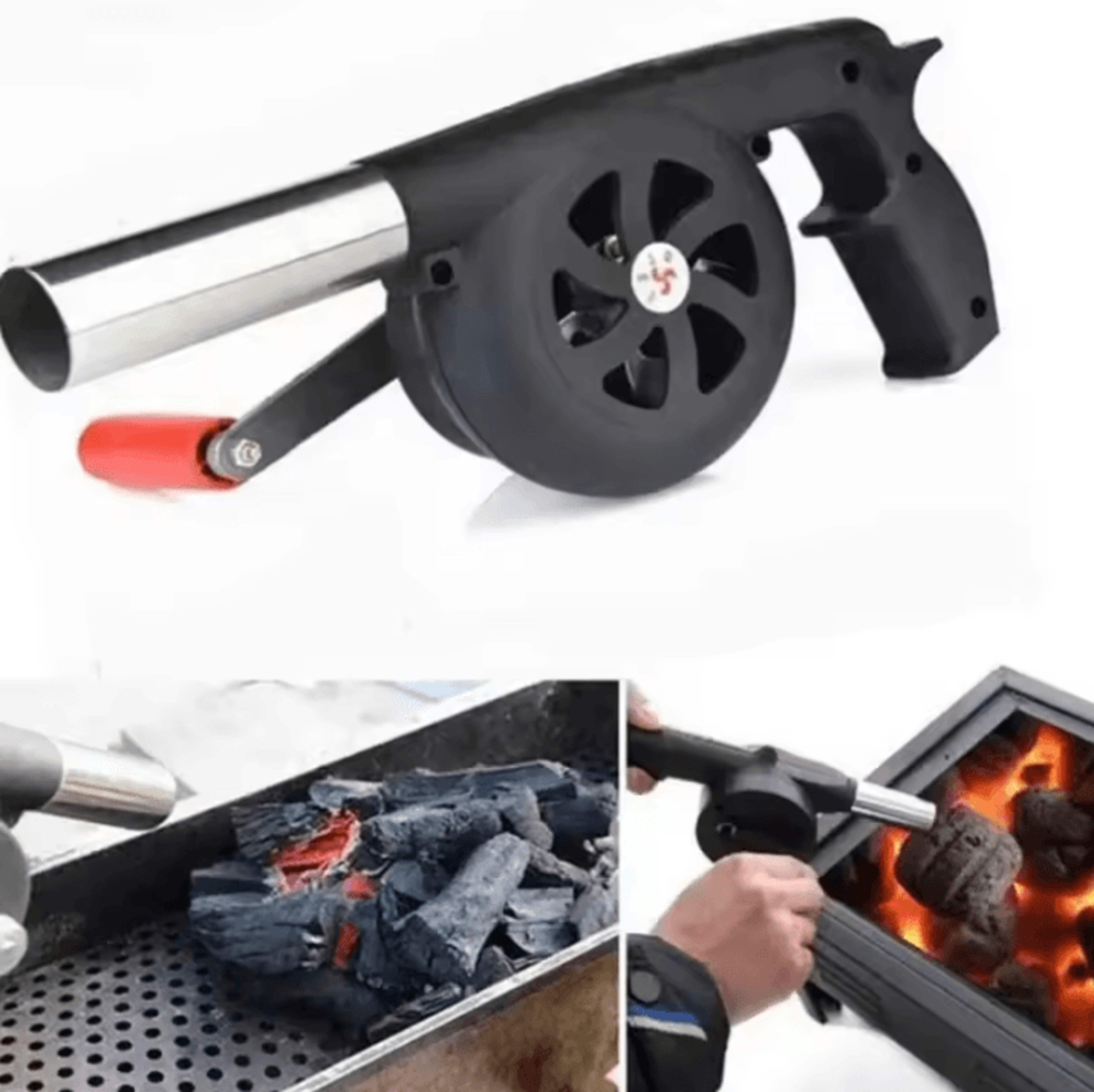 fireboost manual bbq air blower portable bbq charcoal fan handheld grill fire starter for camping and outdoor cooking