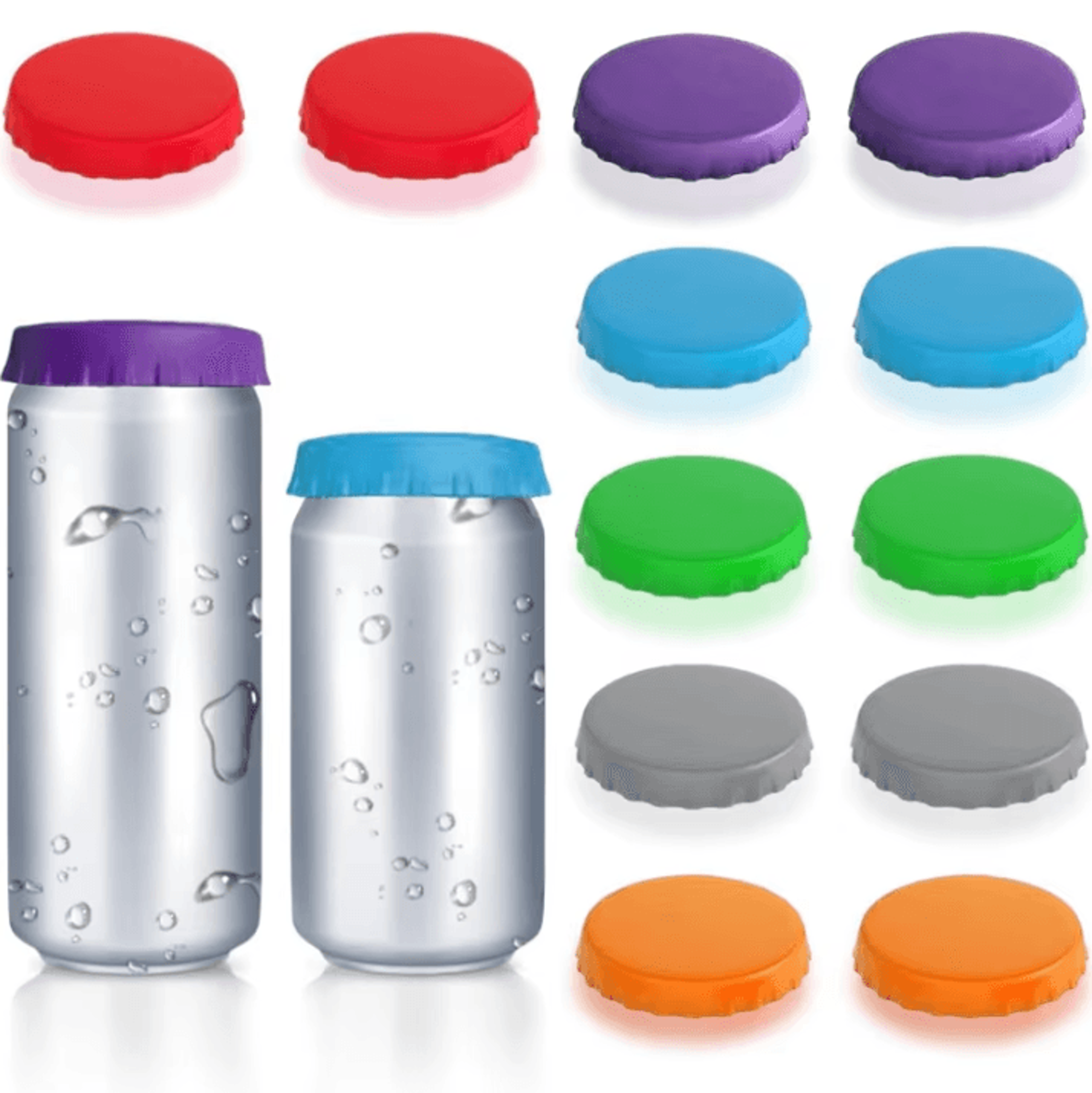 Reusable Silicone Soda Can Cap  LeakProof Cola  Beer Can Sealing Lid 0