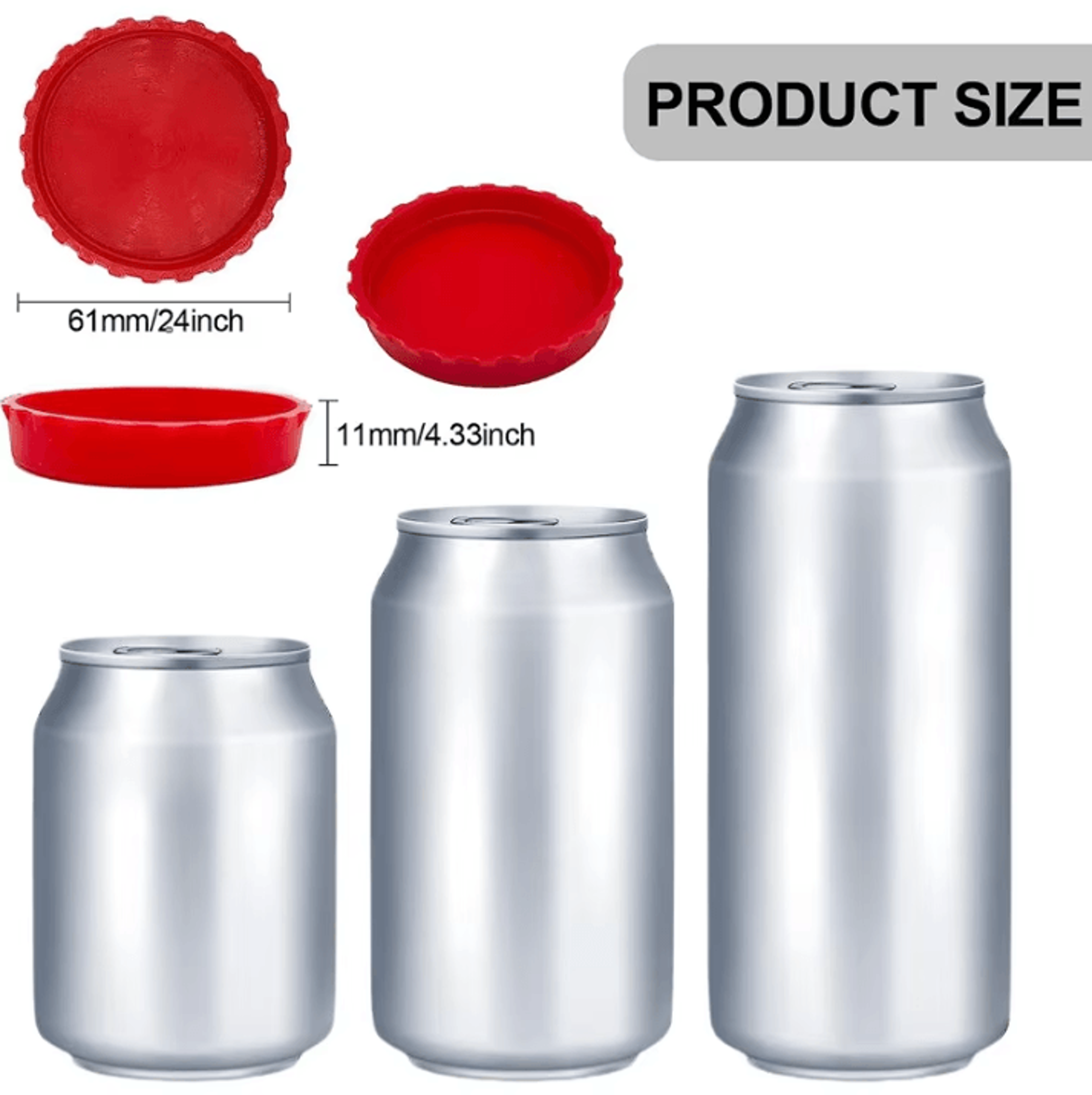 Reusable Silicone Soda Can Cap  LeakProof Cola  Beer Can Sealing Lid 2