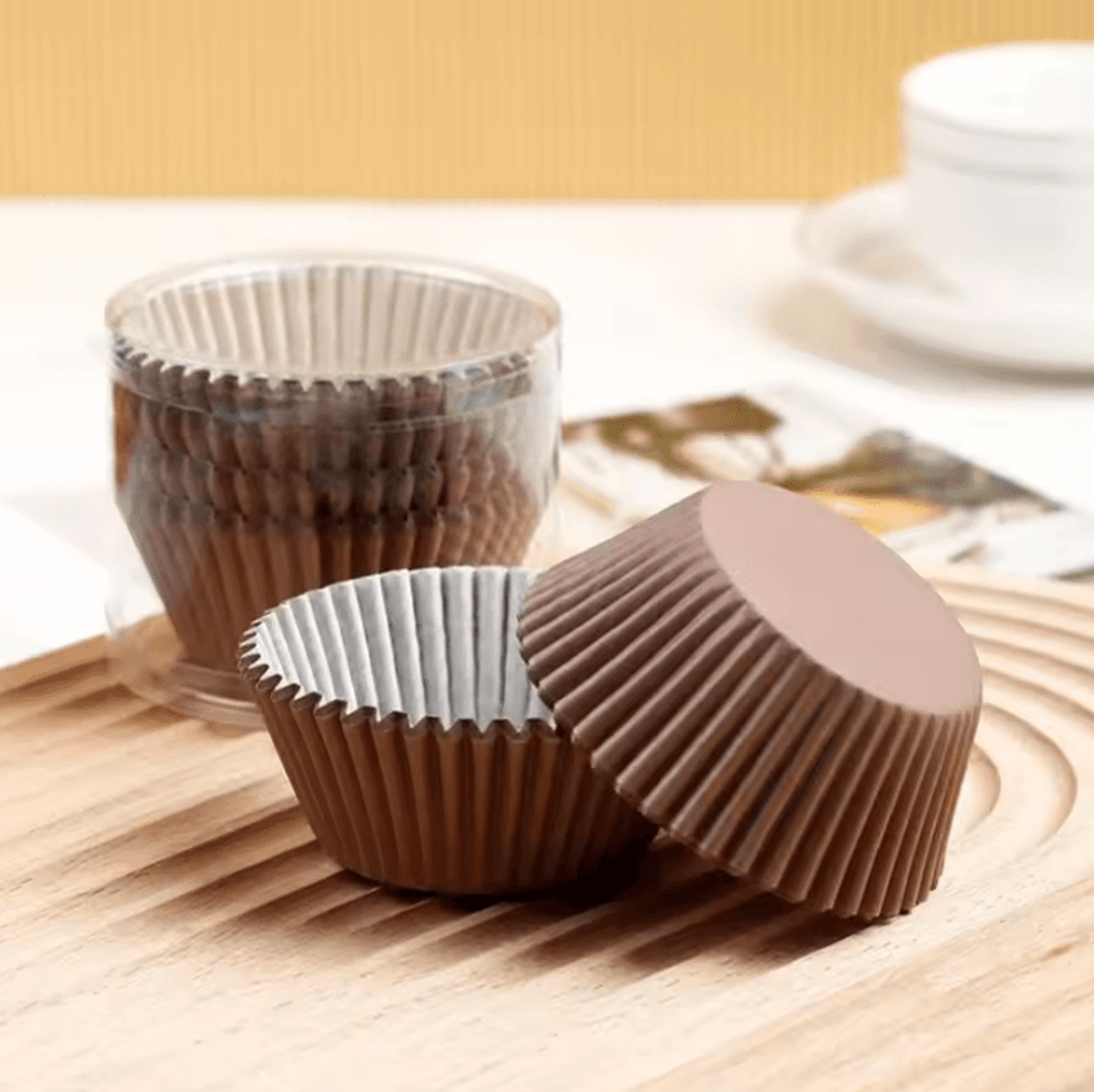 100PCS Disposable Muffin Cups  Thick HeatResistant Cupcake Liners  Egg Tart Baking Molds 6