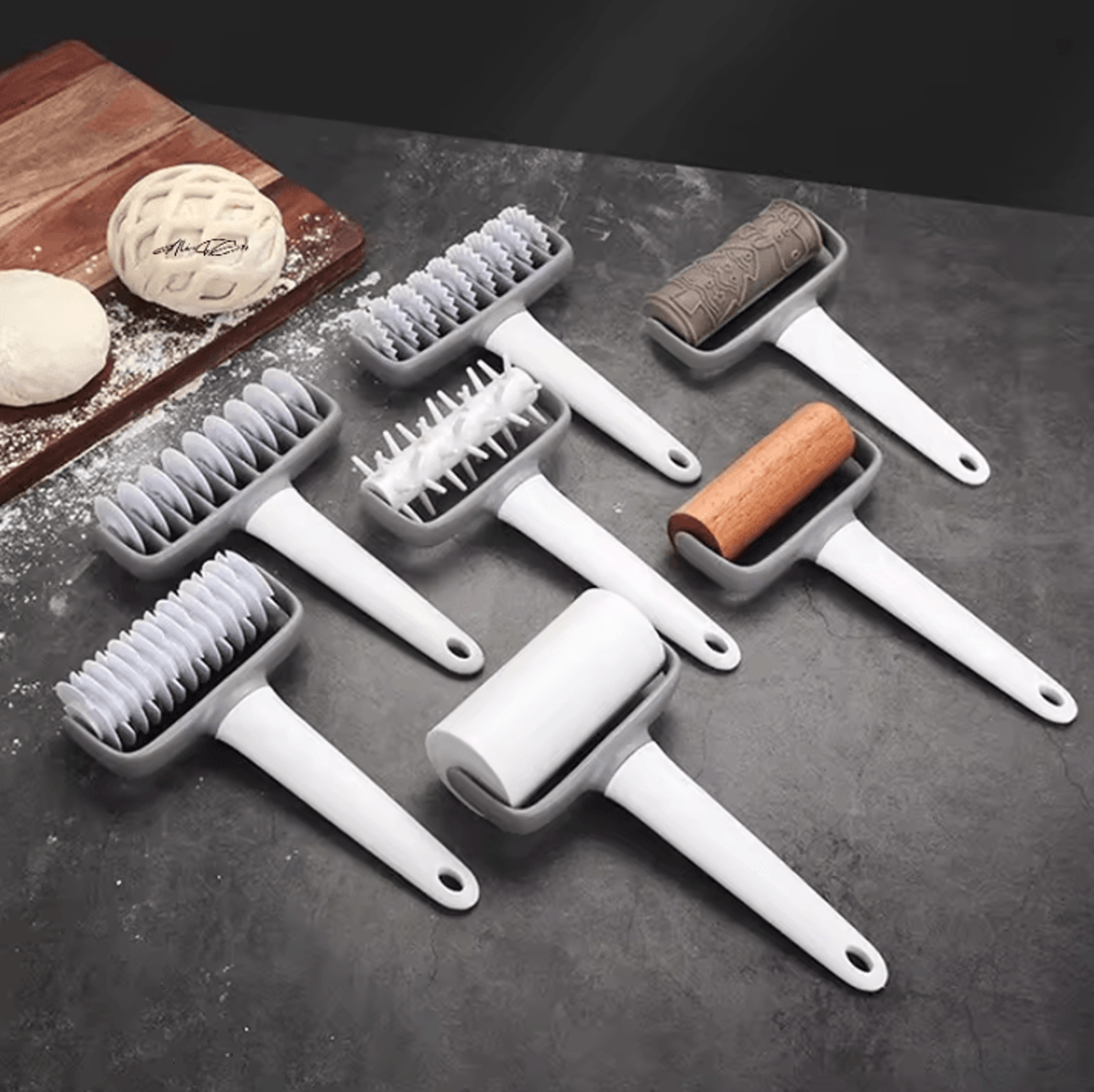 Smooth Lattice Dough Roller Cutter  MultiUse Pastry  Cookie Dough Cutter Tool 2