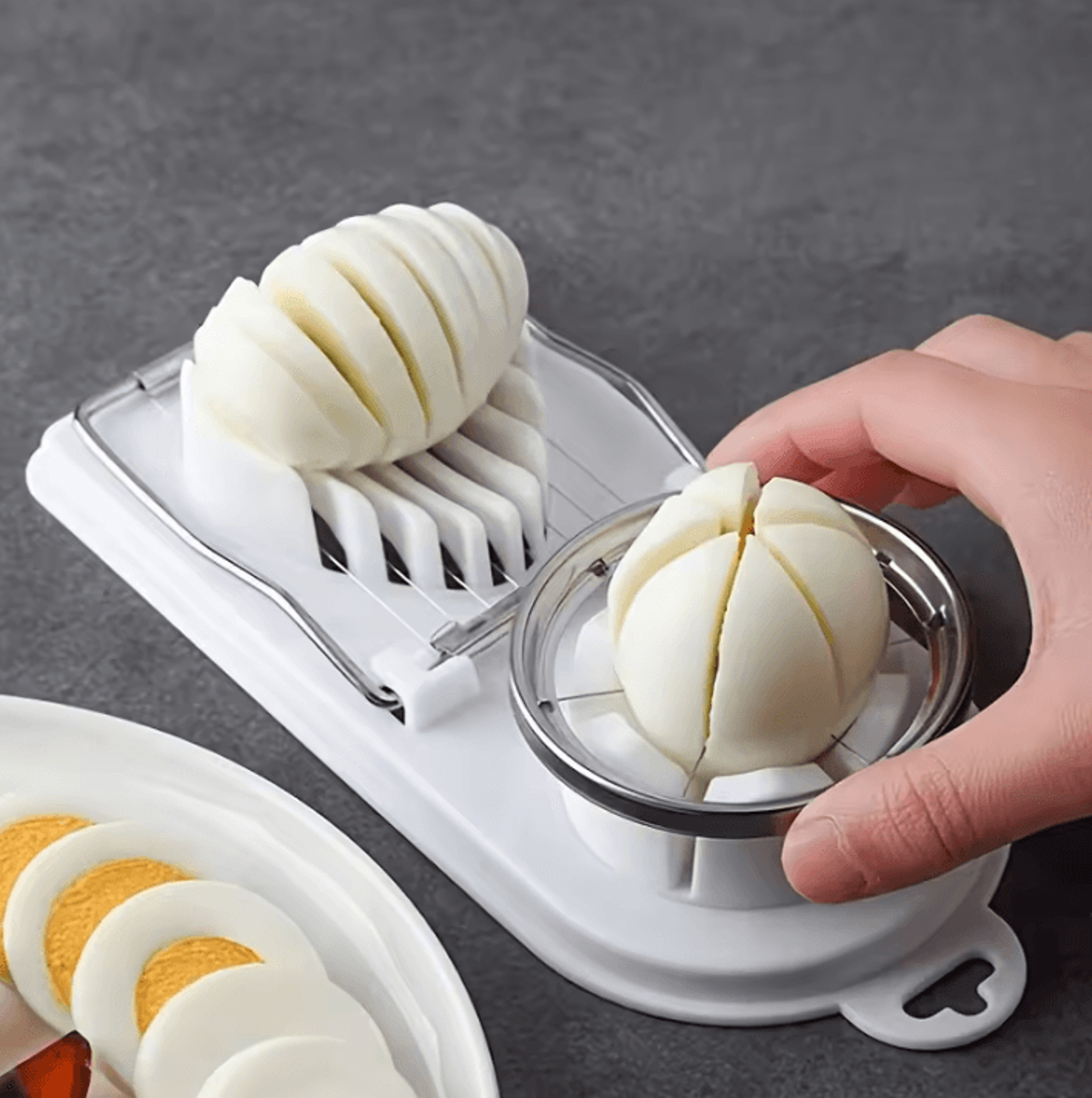 Multifunction Stainless Steel Egg Slicer  2in1 Egg  Fruit Cutter For Perfect Slices Every Time 1
