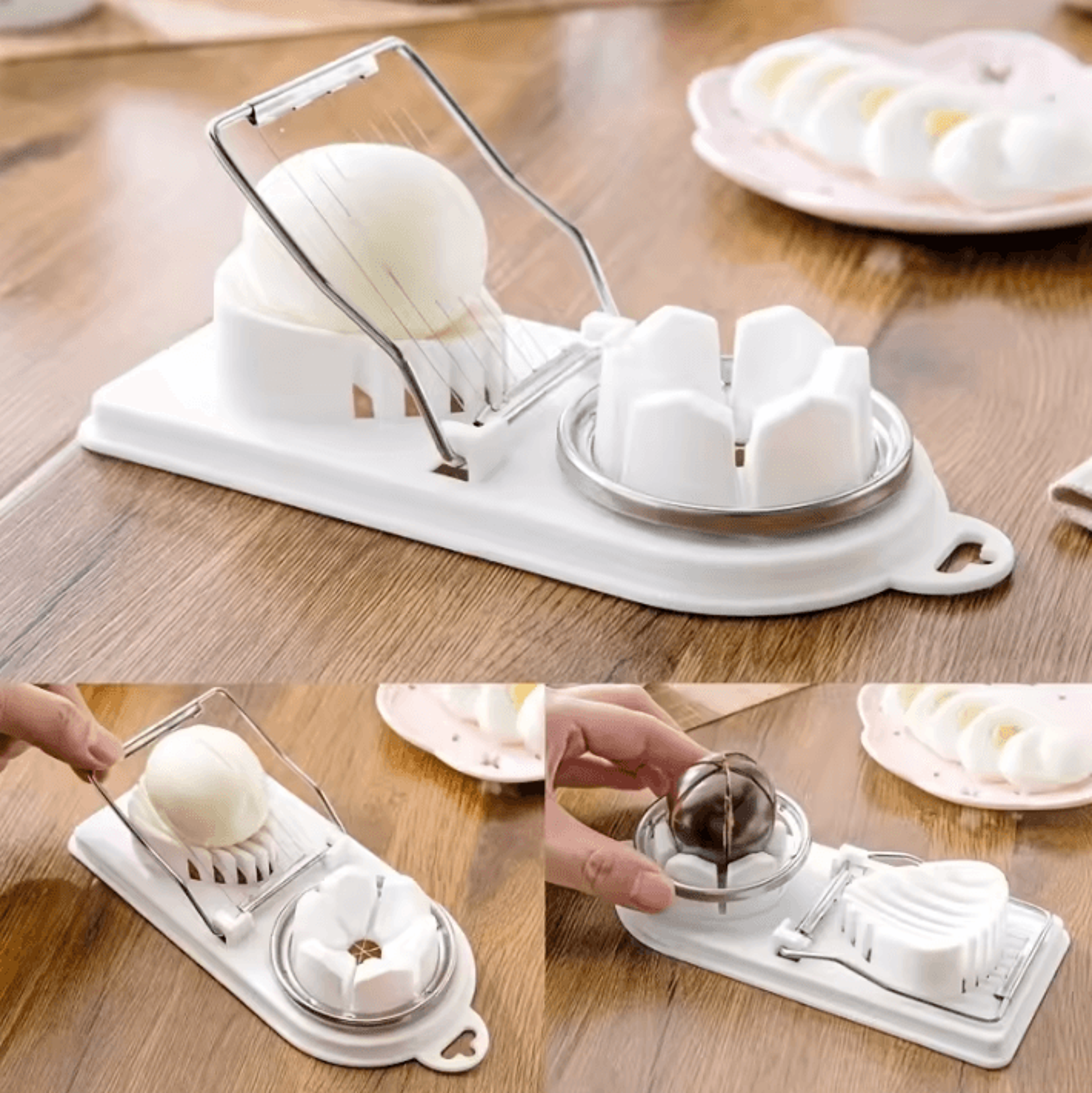 Multifunction Stainless Steel Egg Slicer  2in1 Egg  Fruit Cutter For Perfect Slices Every Time 4