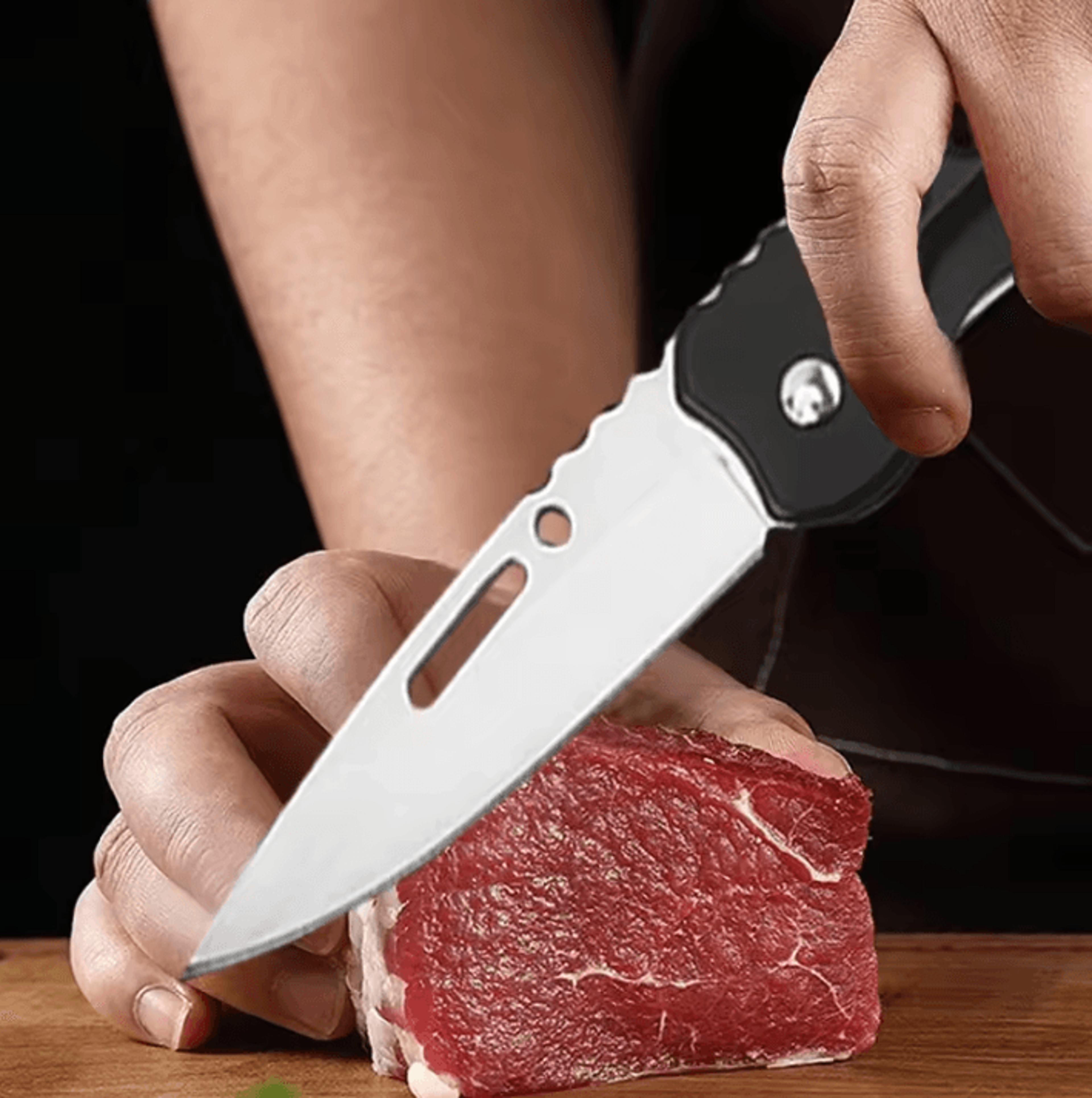 Portable Folding Fruit Knife With Keychain  Mini Stainless Steel Pocket Knife For Everyday Use 2