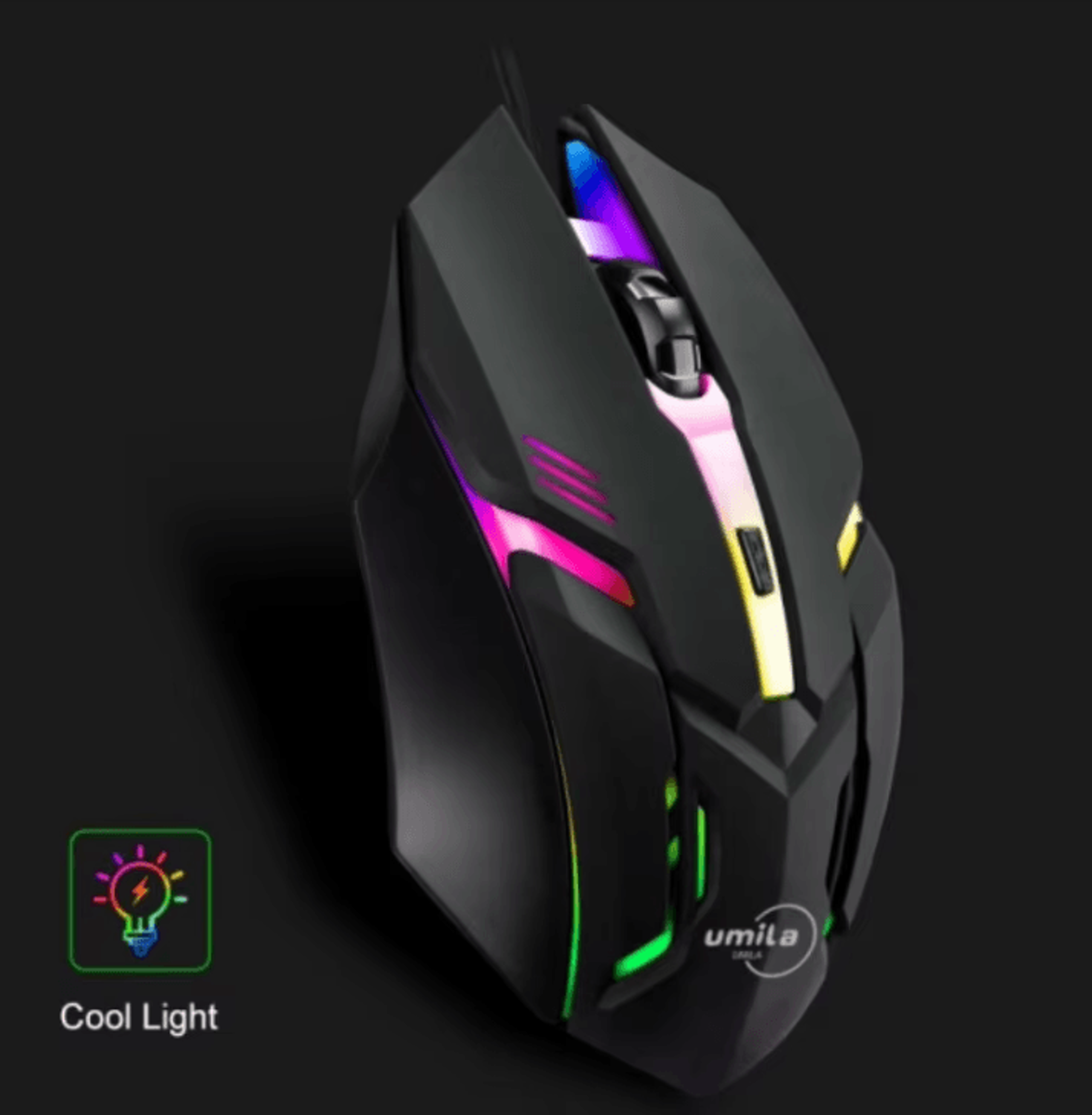 Ergonomic Wired Gaming Mouse  RGB Backlit USB Mouse With Precision Control For PC  Laptop 0