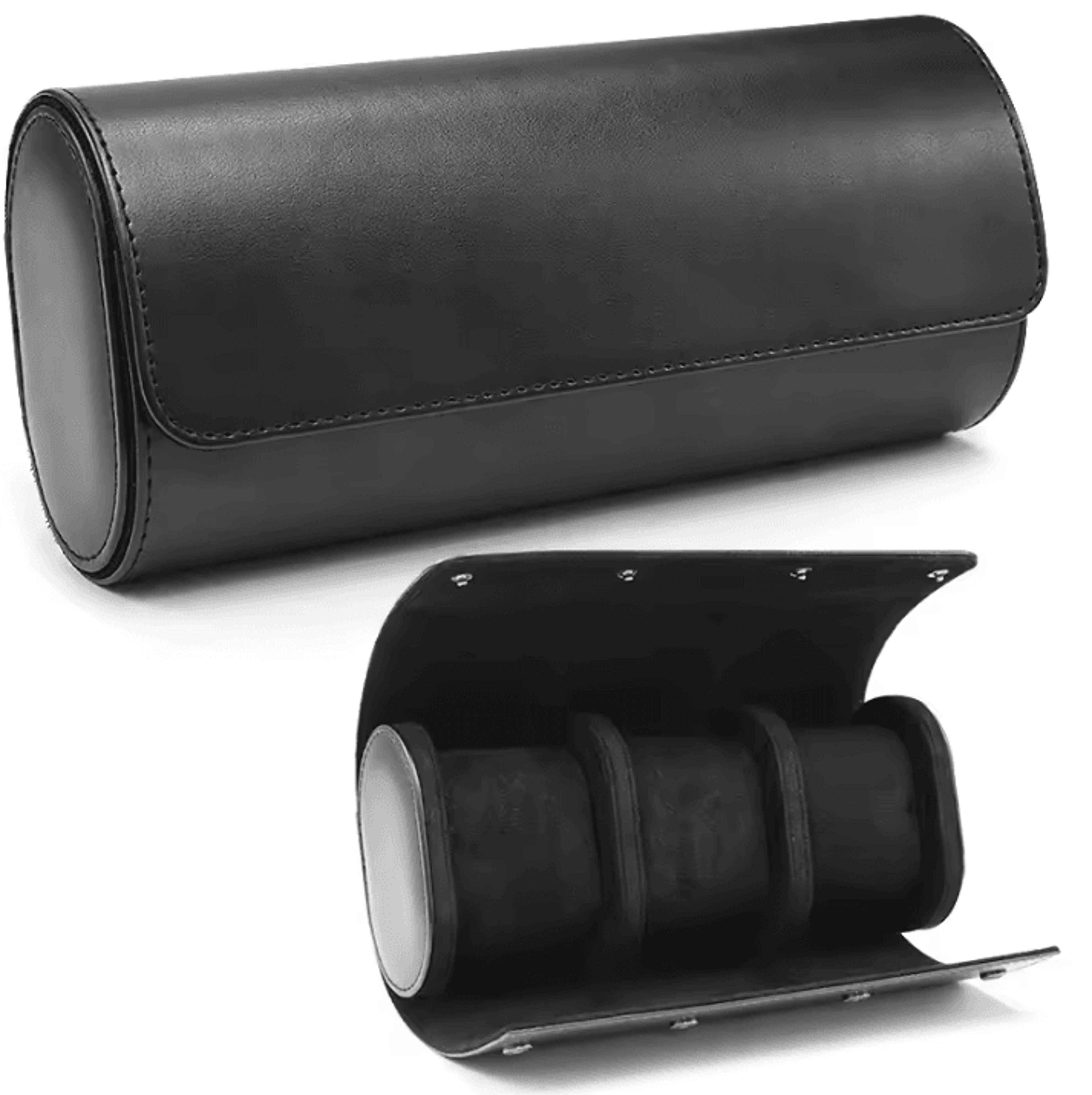 3Slot Watch Roll Travel Case  Portable Watch Organizer With Removable Pillows 7