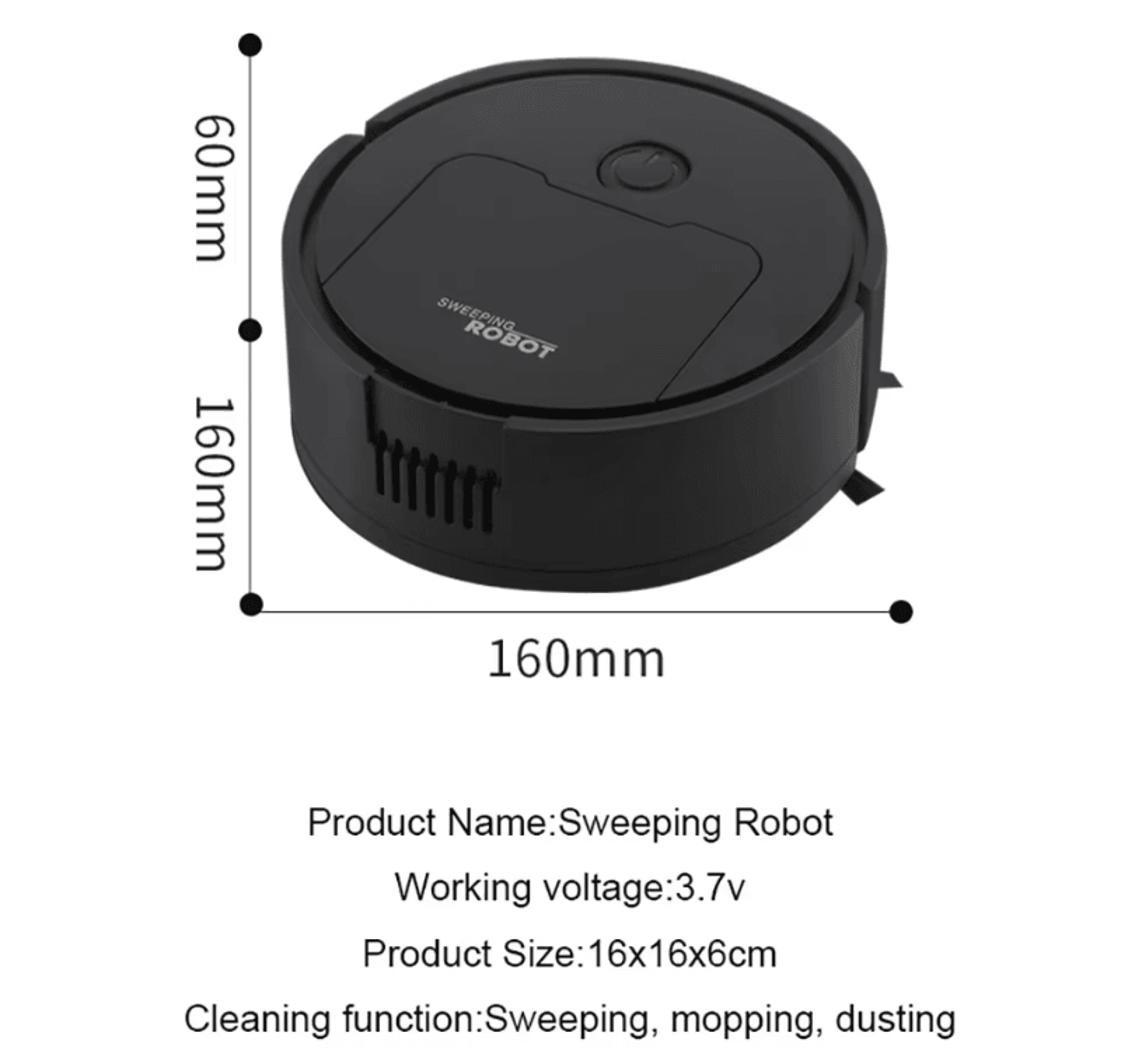 3 In 1 Automatic Robot Vacuum Cleaner Sweeping Mopping Suction Smart Floor Cleaner 5