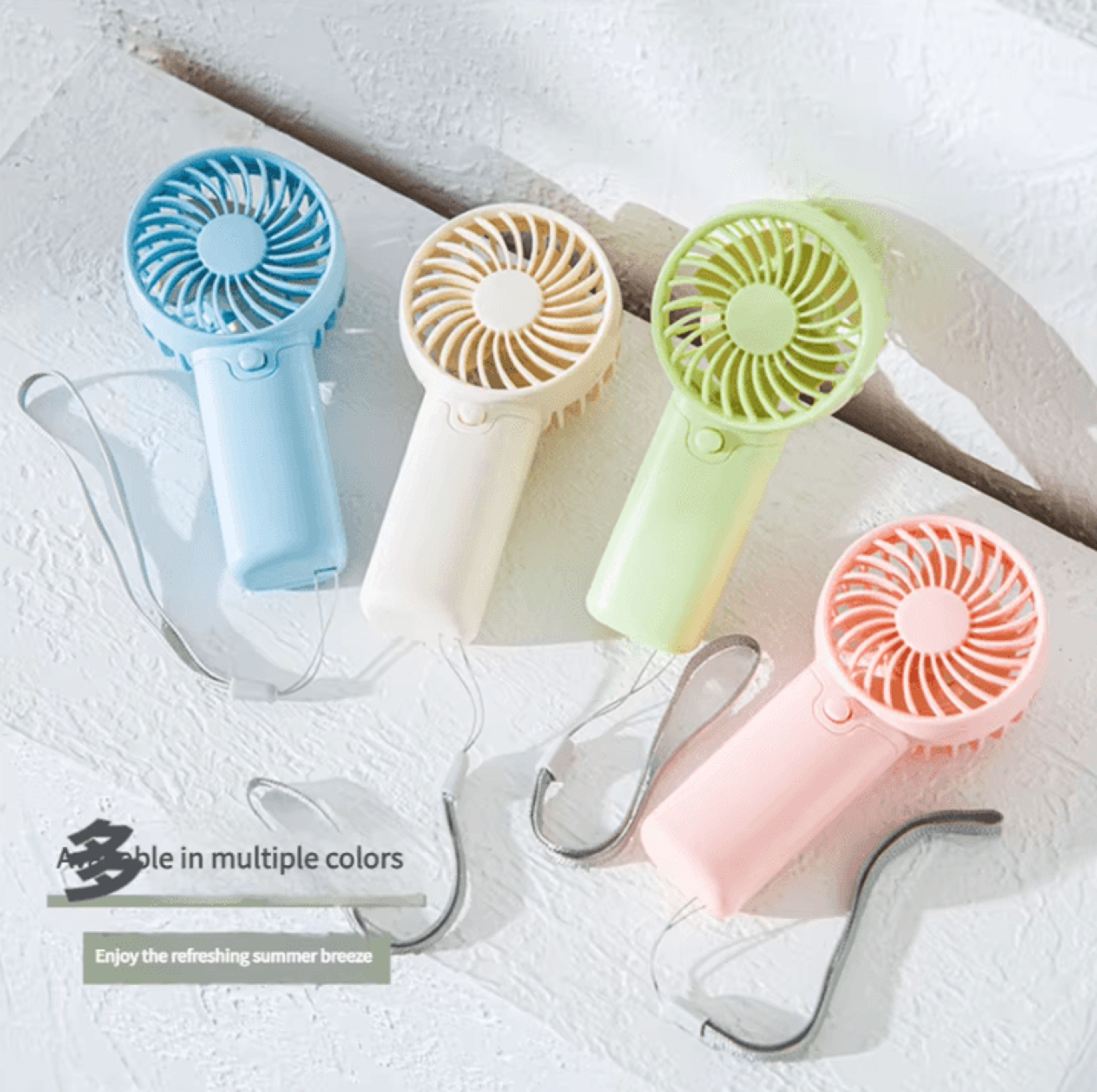 portable handheld mini fan – lightweight pocket cooling fan (aa battery powered)
