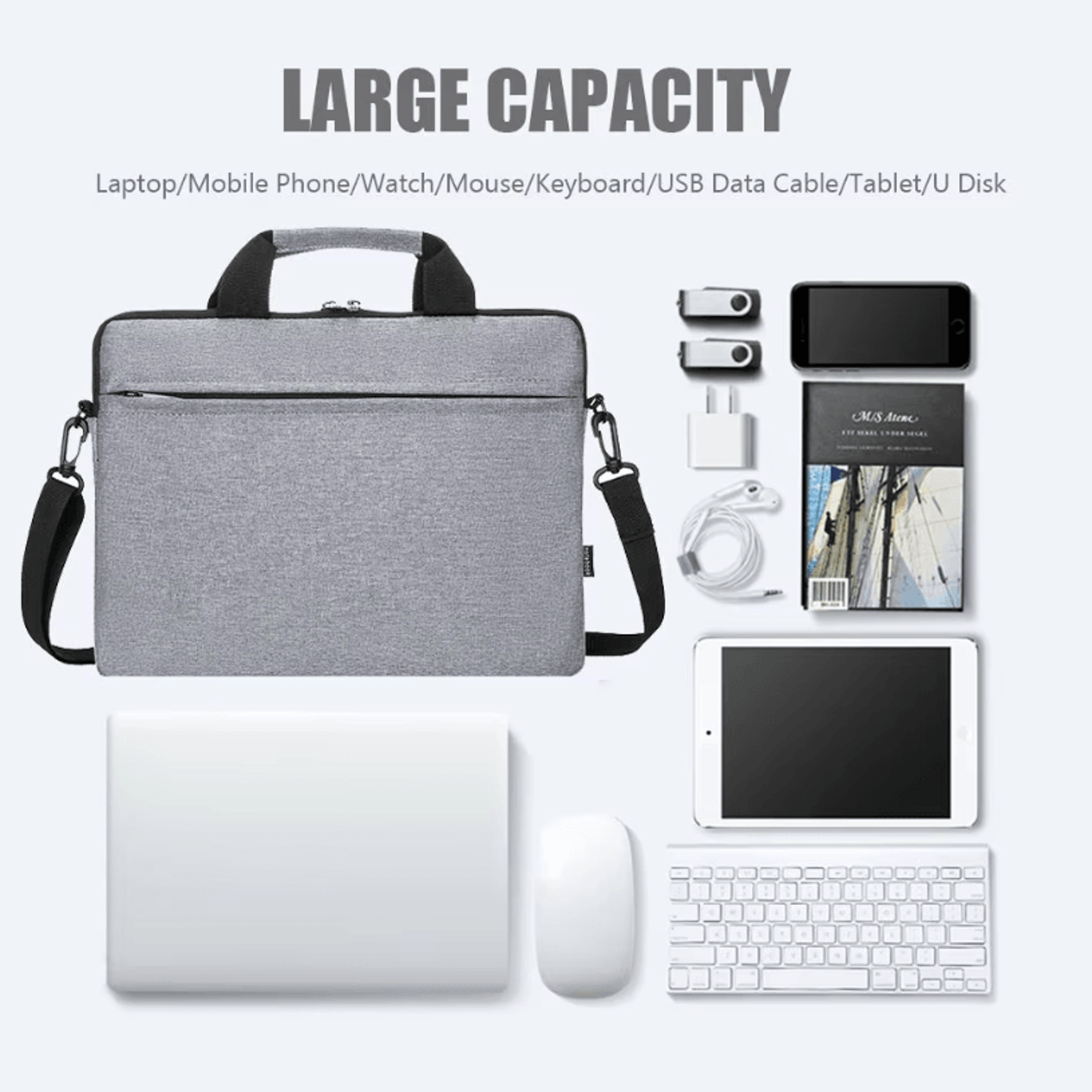 UltraThin Laptop Sleeve Shoulder Bag  Lightweight Protective Case For 1317 Inch Notebooks 2