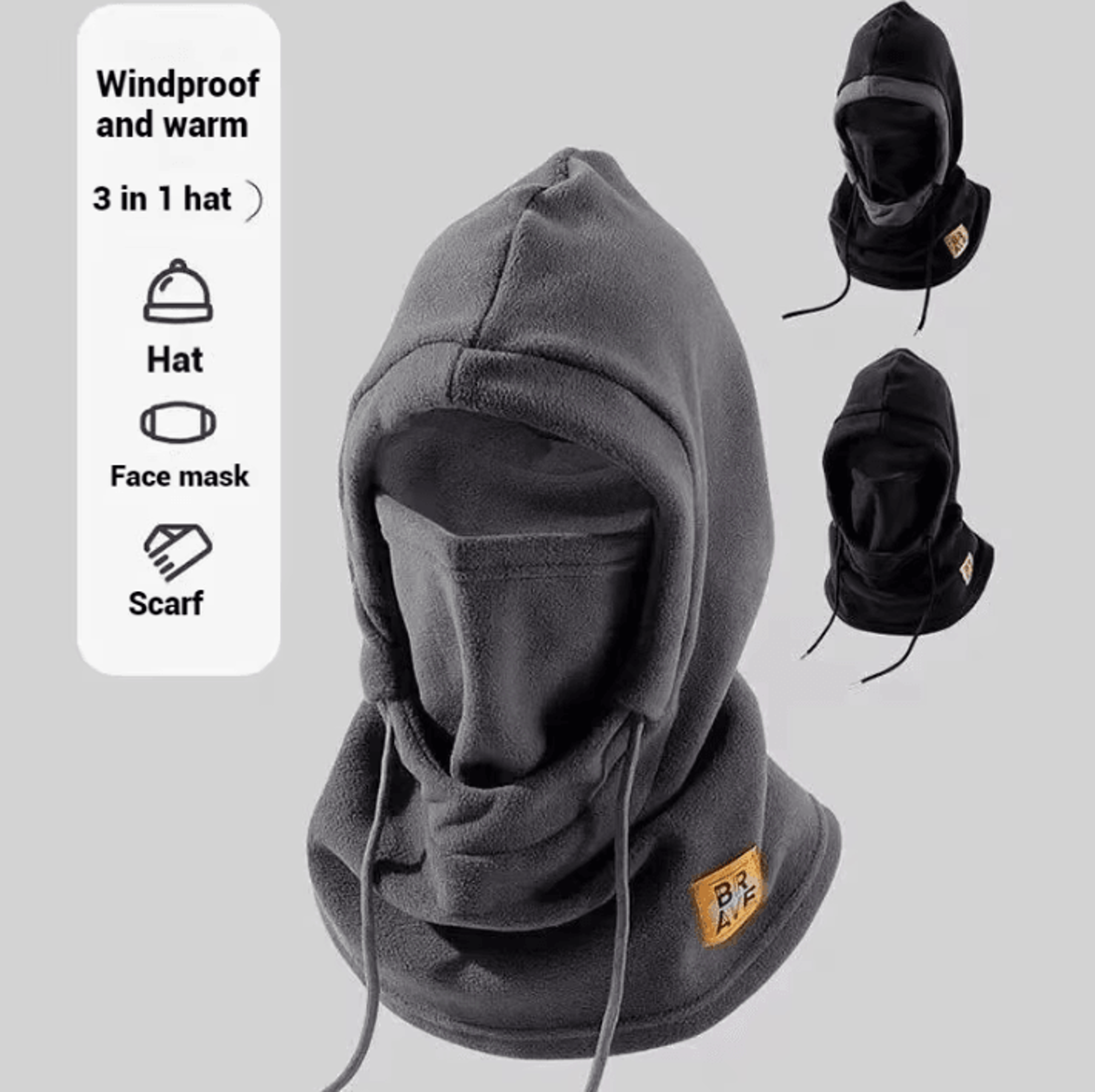 3 In 1 Winter Balaclava Hat Windproof Face Mask And Neck Warmer For Men And Women 0