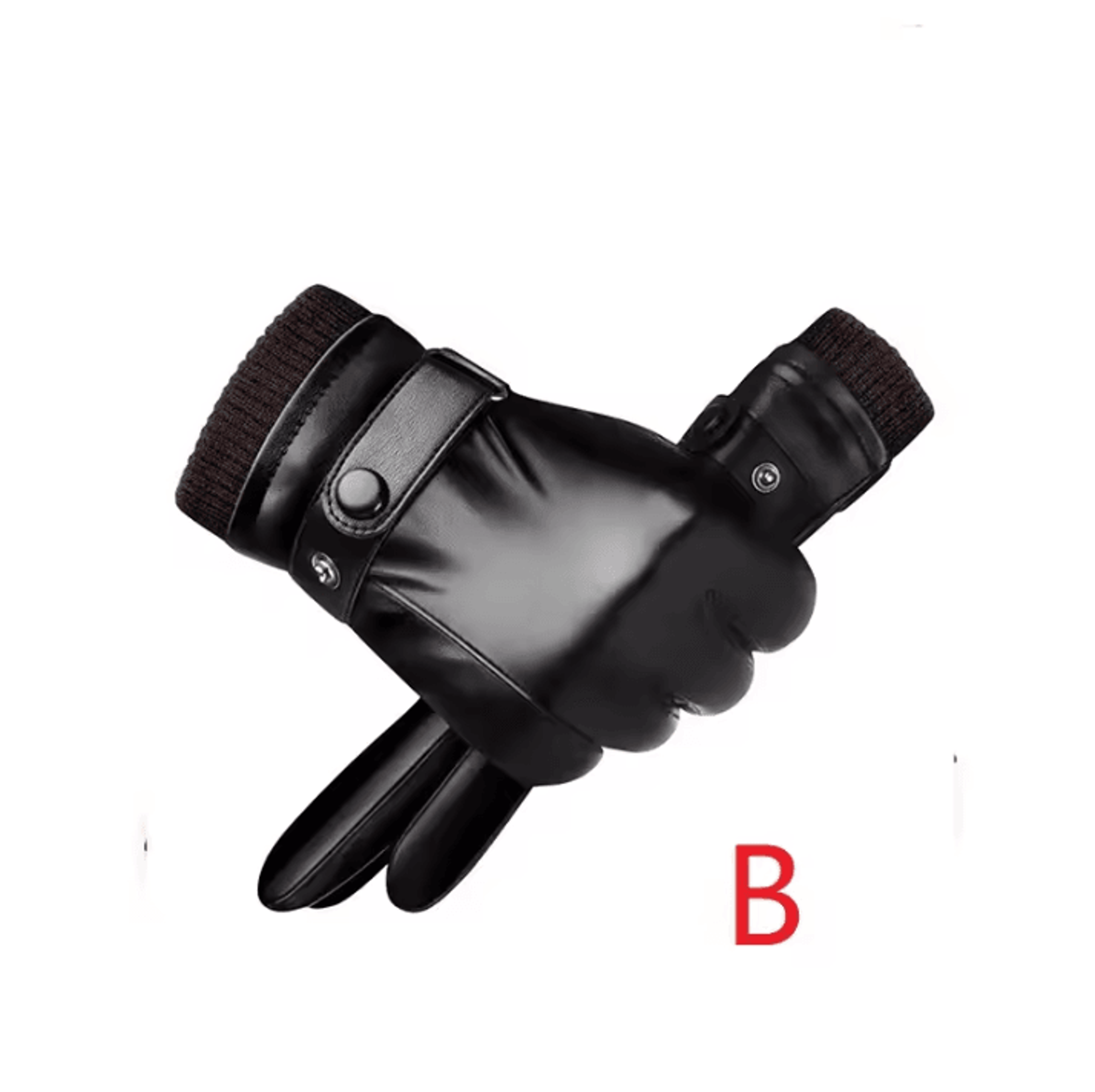 Mens PU Leather Touchscreen Gloves Thin Winter Driving Gloves Non Slip Full Finger 4