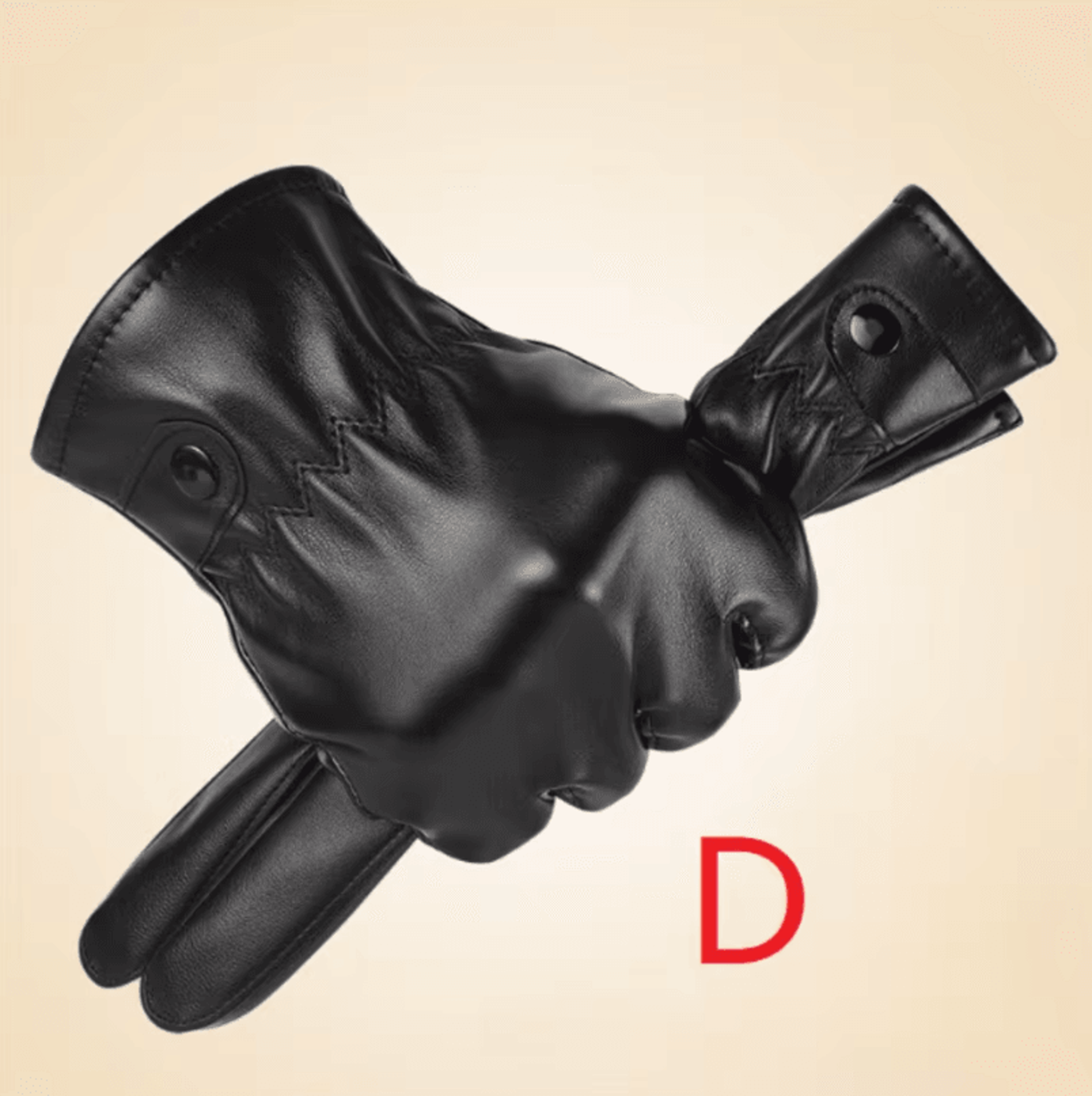 Mens PU Leather Touchscreen Gloves Thin Winter Driving Gloves Non Slip Full Finger 6