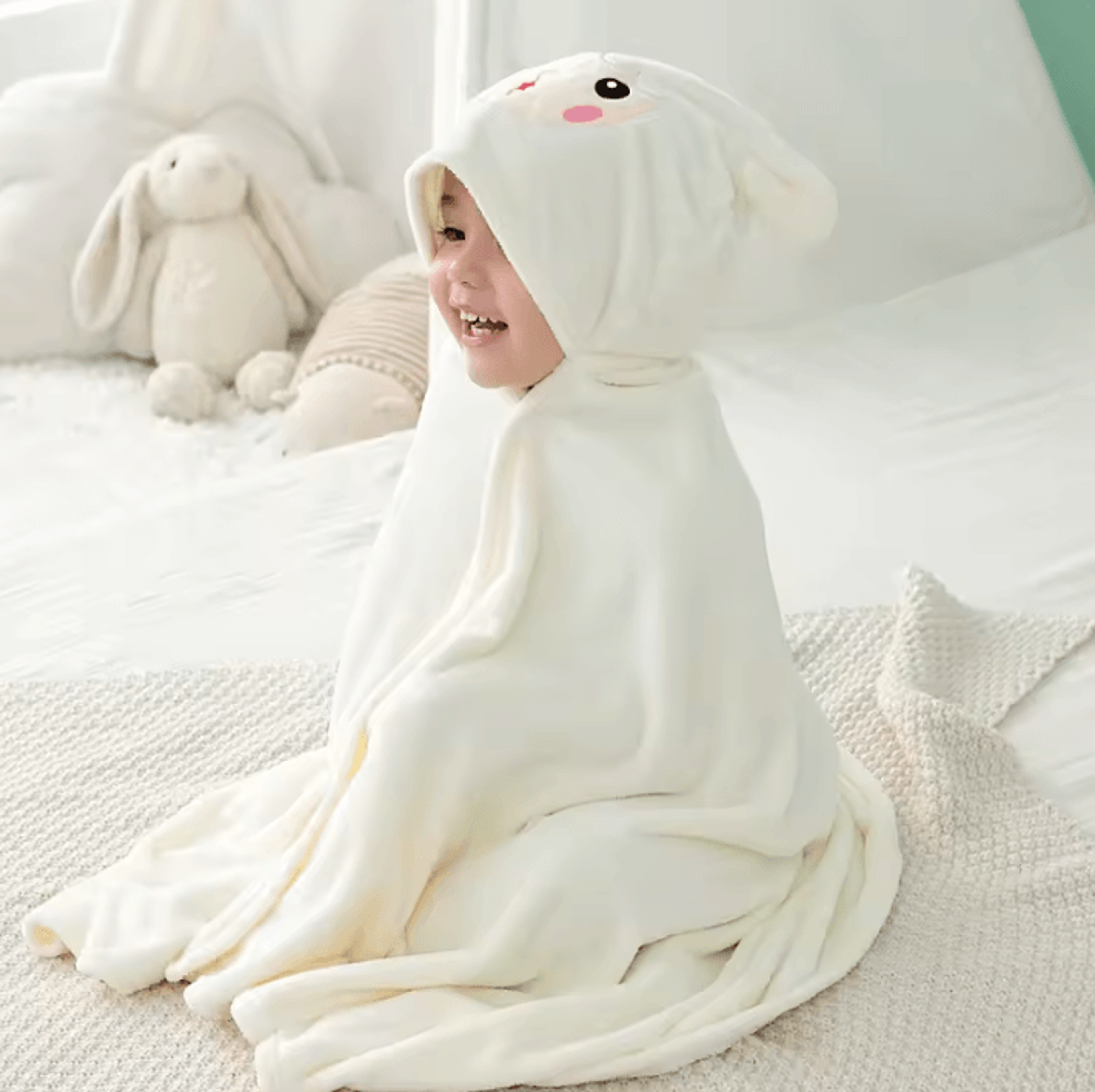 Super Soft Baby Hooded Towel Bathrobe  Cozy Wrap  Swaddle For Newborns 5