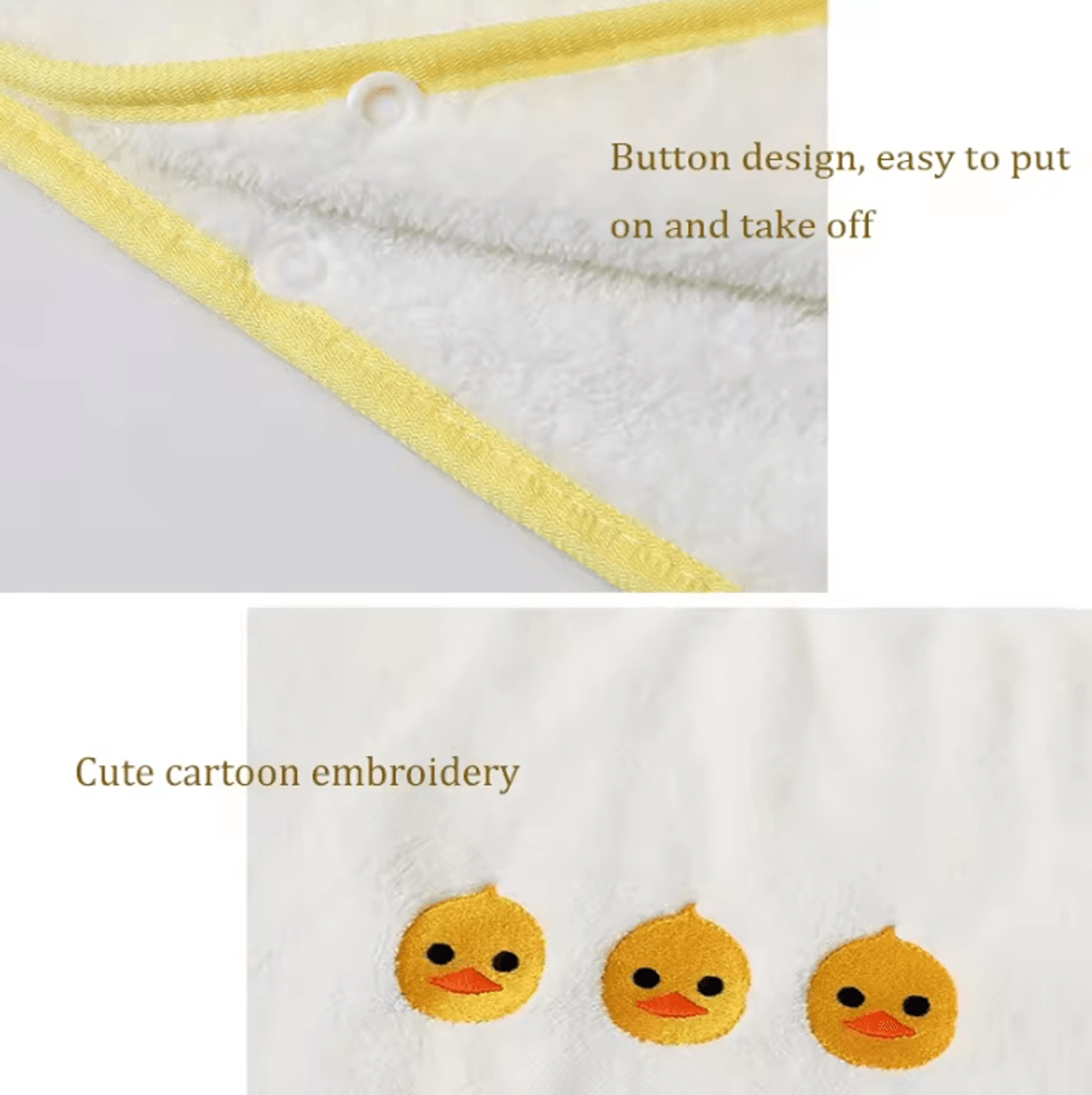 Cute Cartoon Coral Velvet Baby Hooded Bath Towel  Soft Warm Wrap  Bathrobe 3