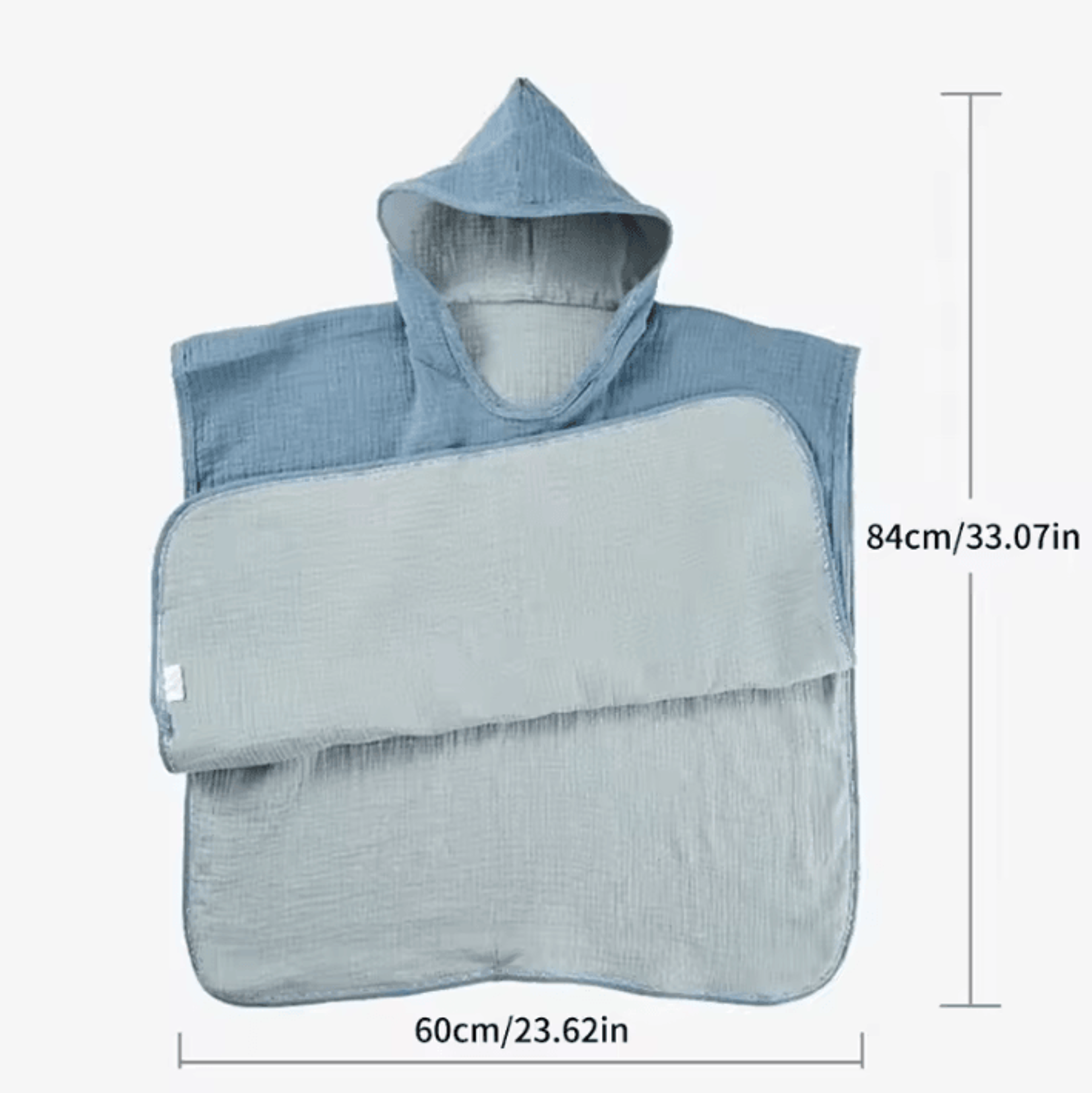 Soft Cotton Gauze Baby Hooded Bath Towel Poncho For Cozy Drying  Comfort 3