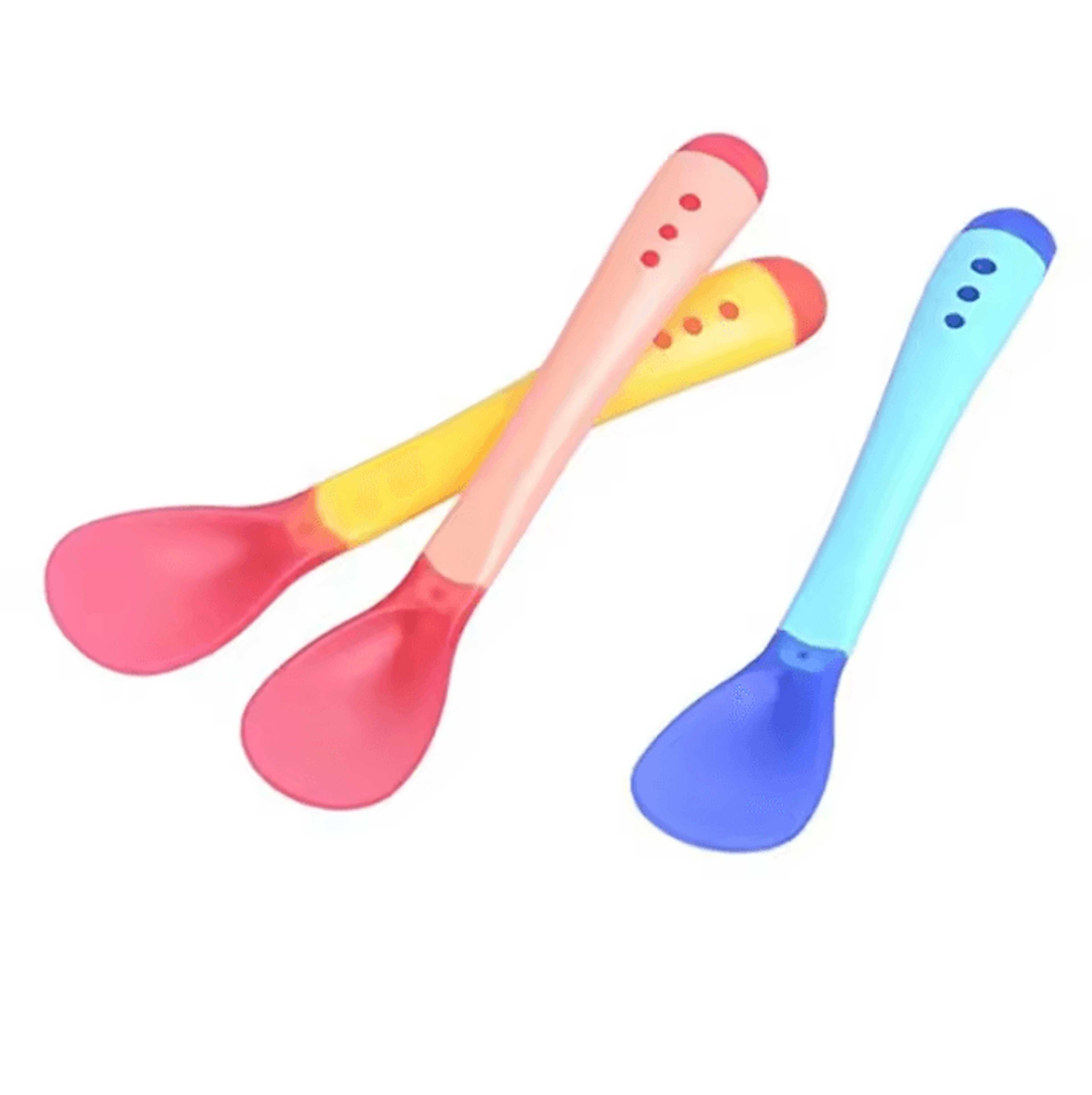 2in1 Temperature Sensing Baby Spoon  Fork Set For Safe Feeding 2