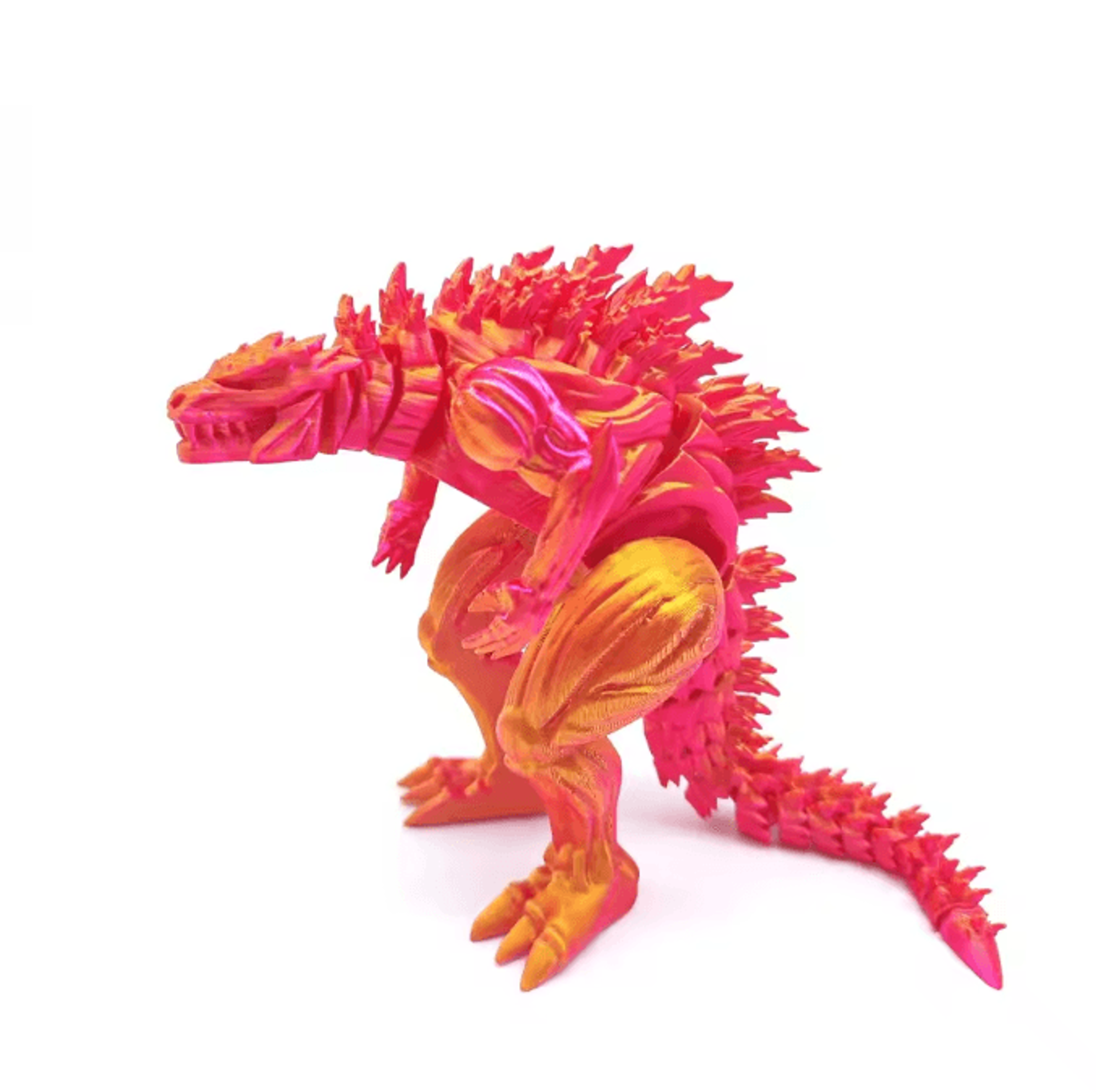3D Printed Articulated Dinosaur Action Figure With Movable Joints 5