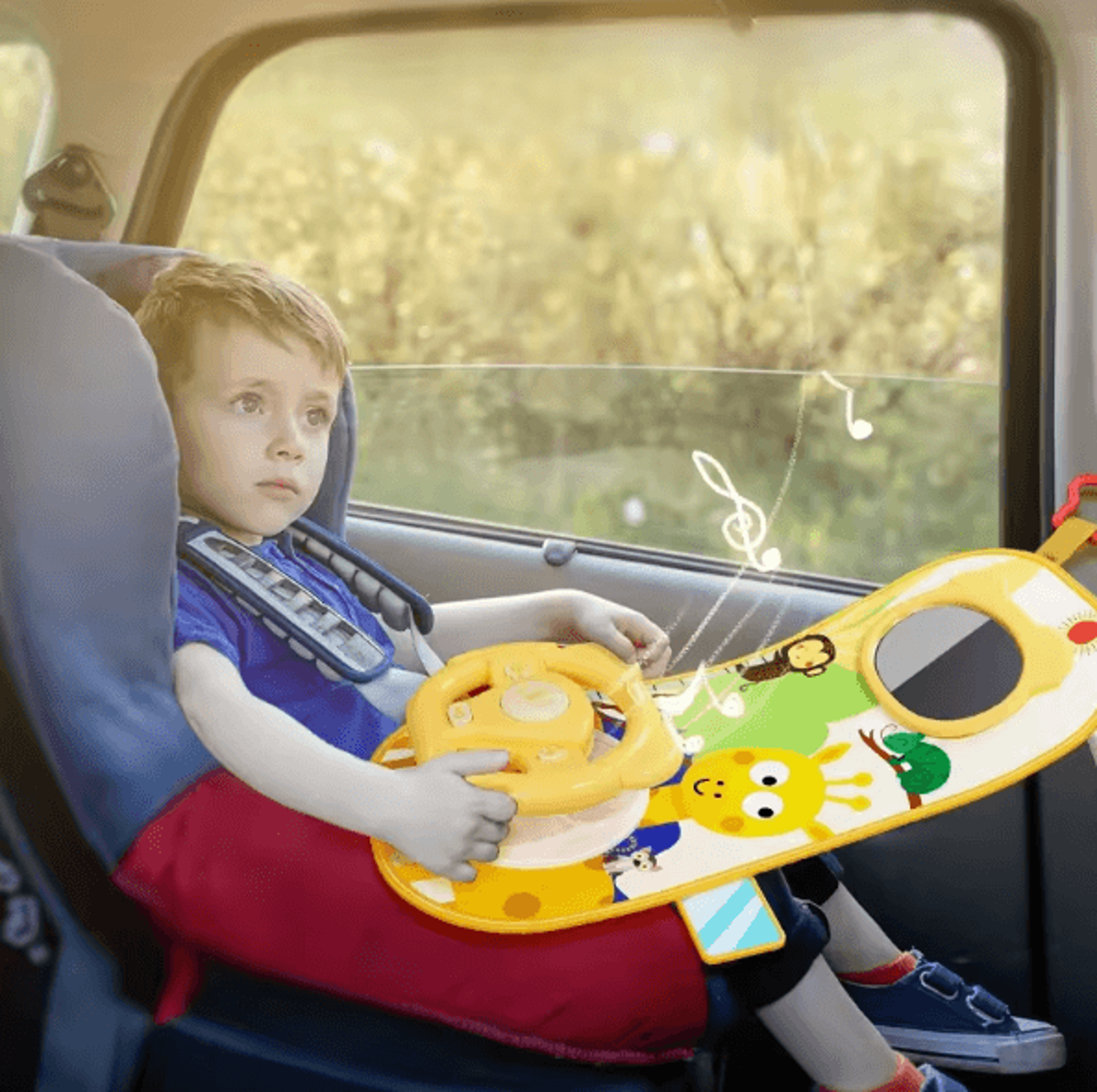 interactive baby steering wheel toy with lights, sounds & driving fun