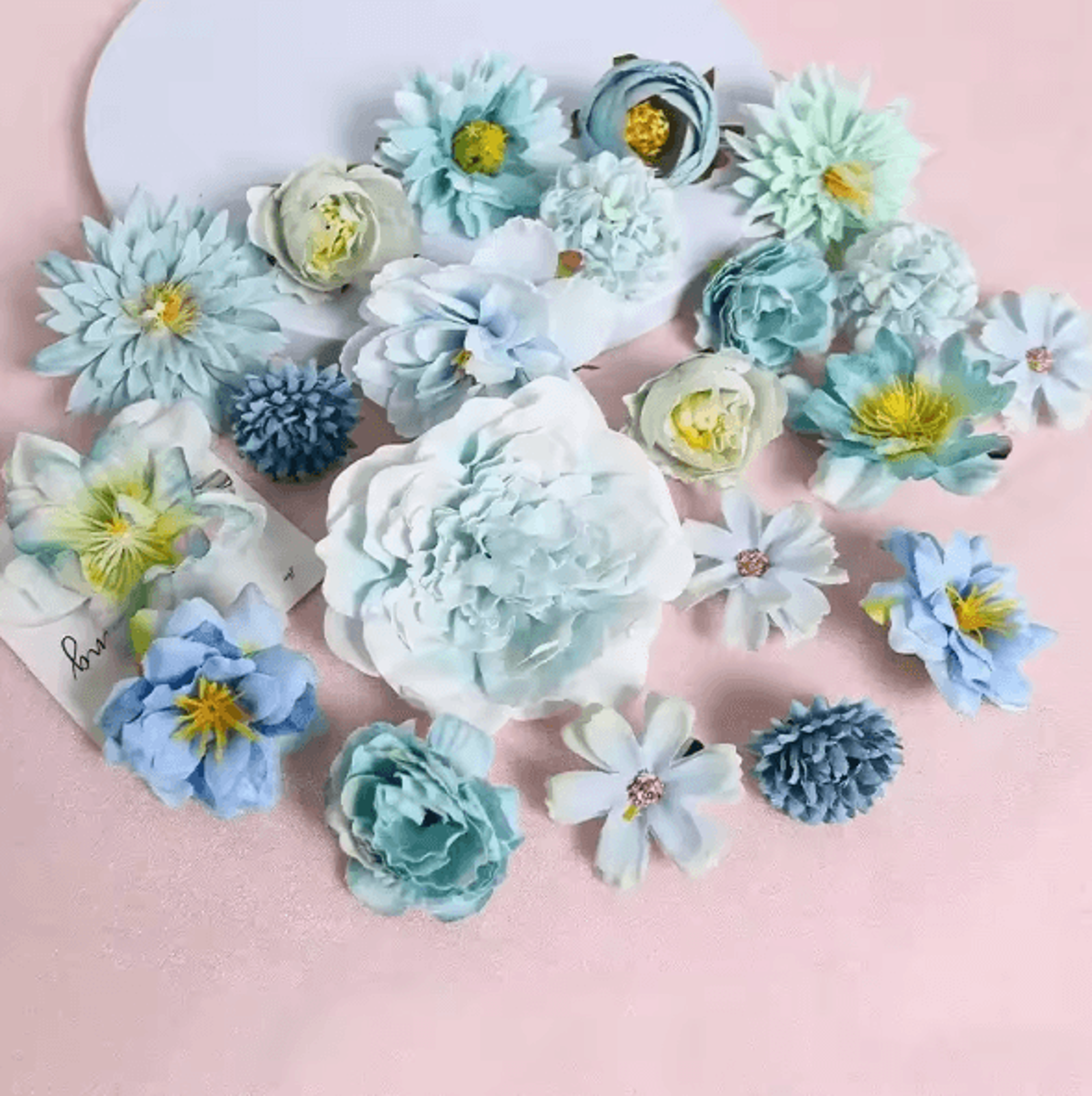 Mixed Artificial Silk Rose Flower Set For DIY Bouquets  Decor 7