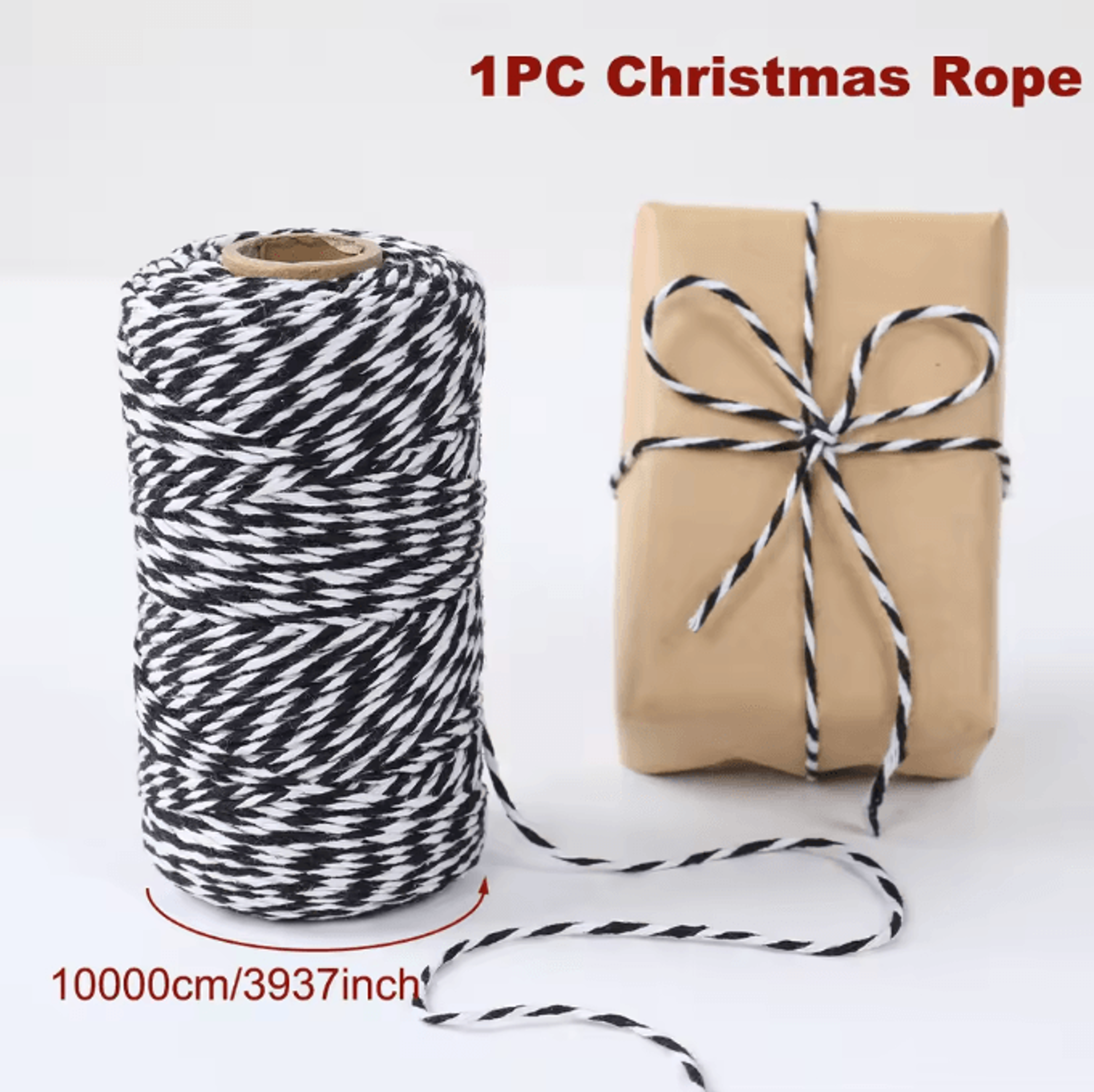 Festive Christmas Baker Twine String For Gift Wrapping  DIY Decor 8