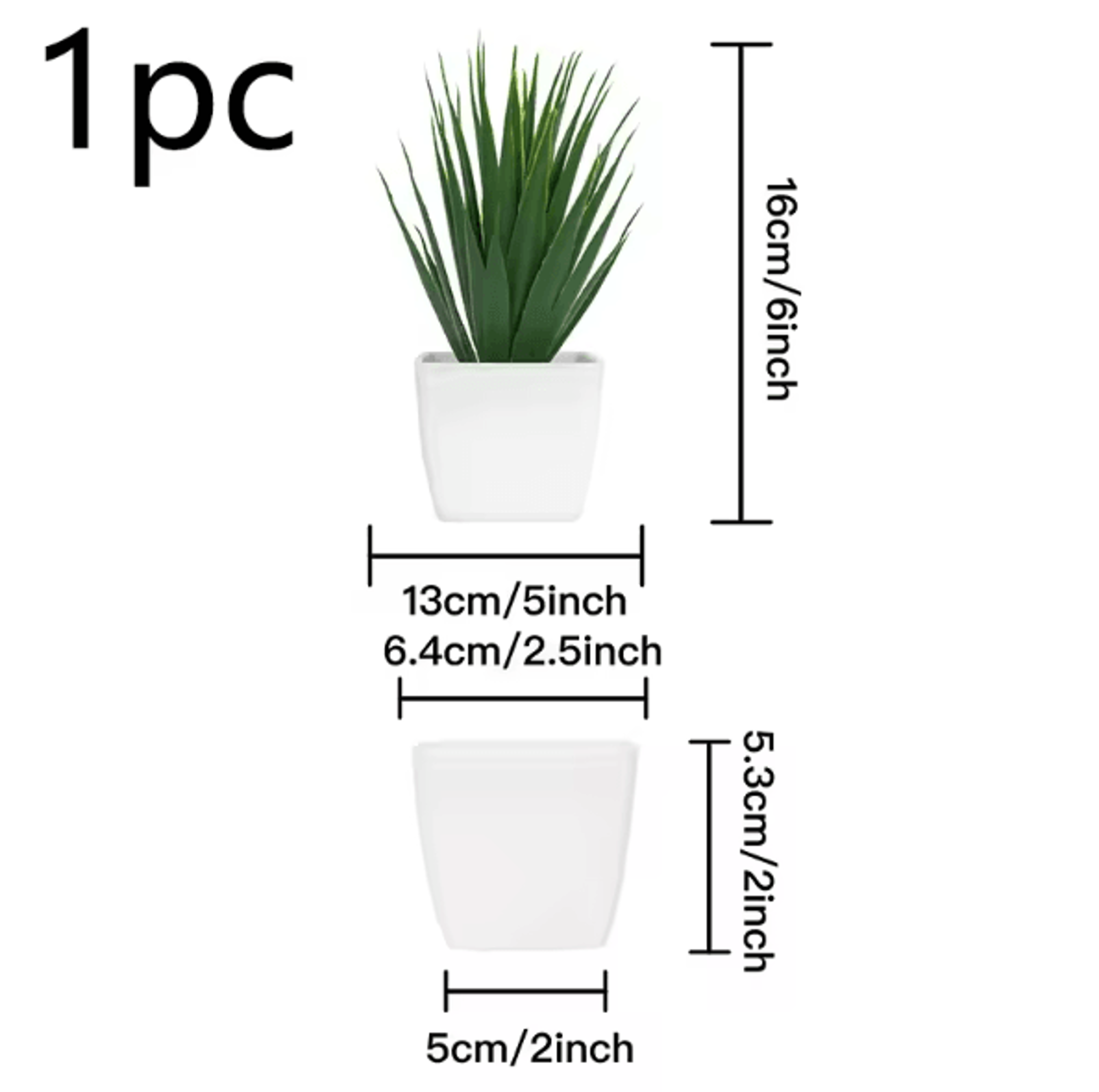 Realistic Mini Artificial Potted Plant  Stylish Desk  Home Decor Accent 4