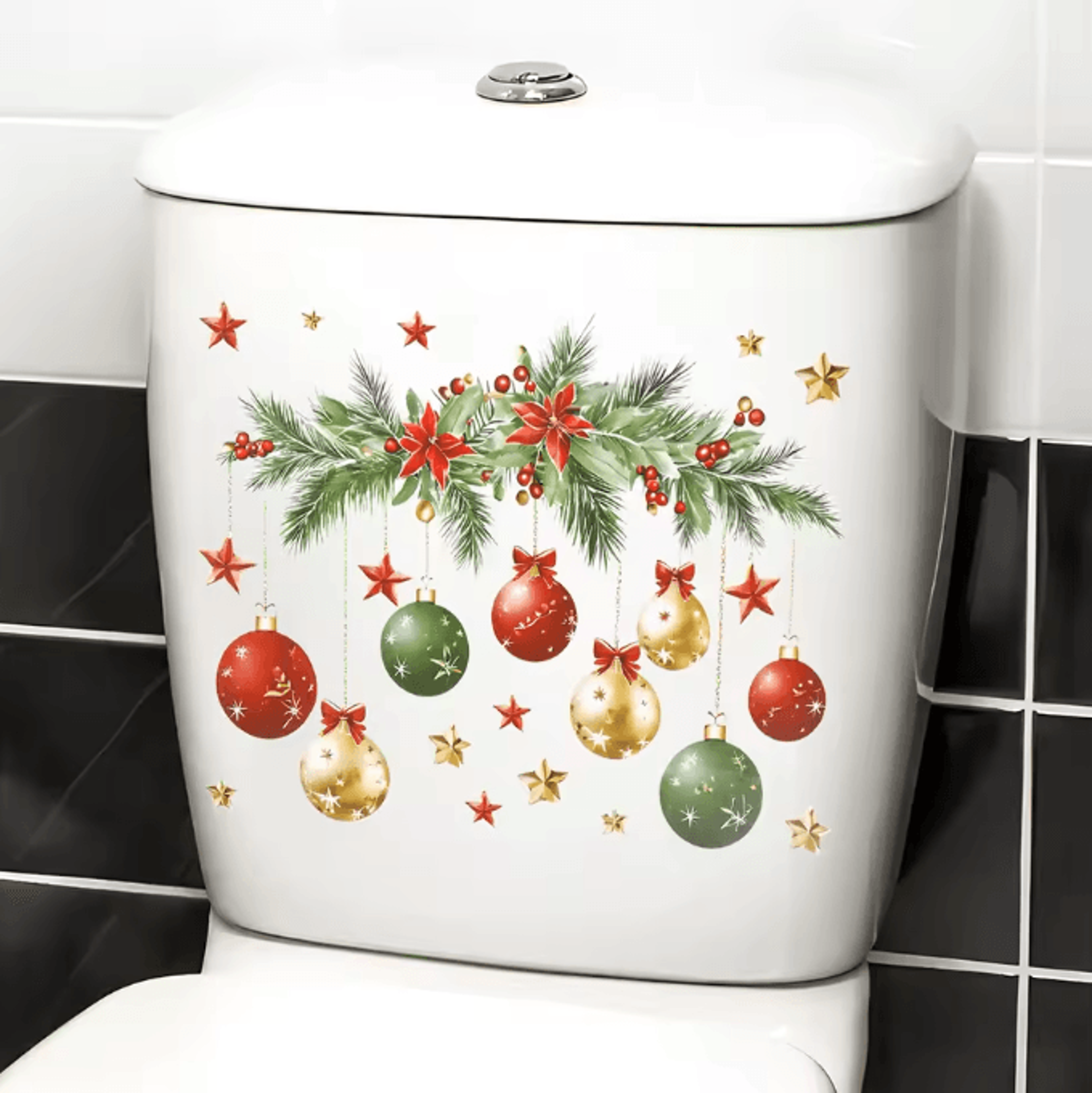 Funny Snowman Christmas Toilet Sticker  Festive Bathroom Decal For Holiday Decor 2