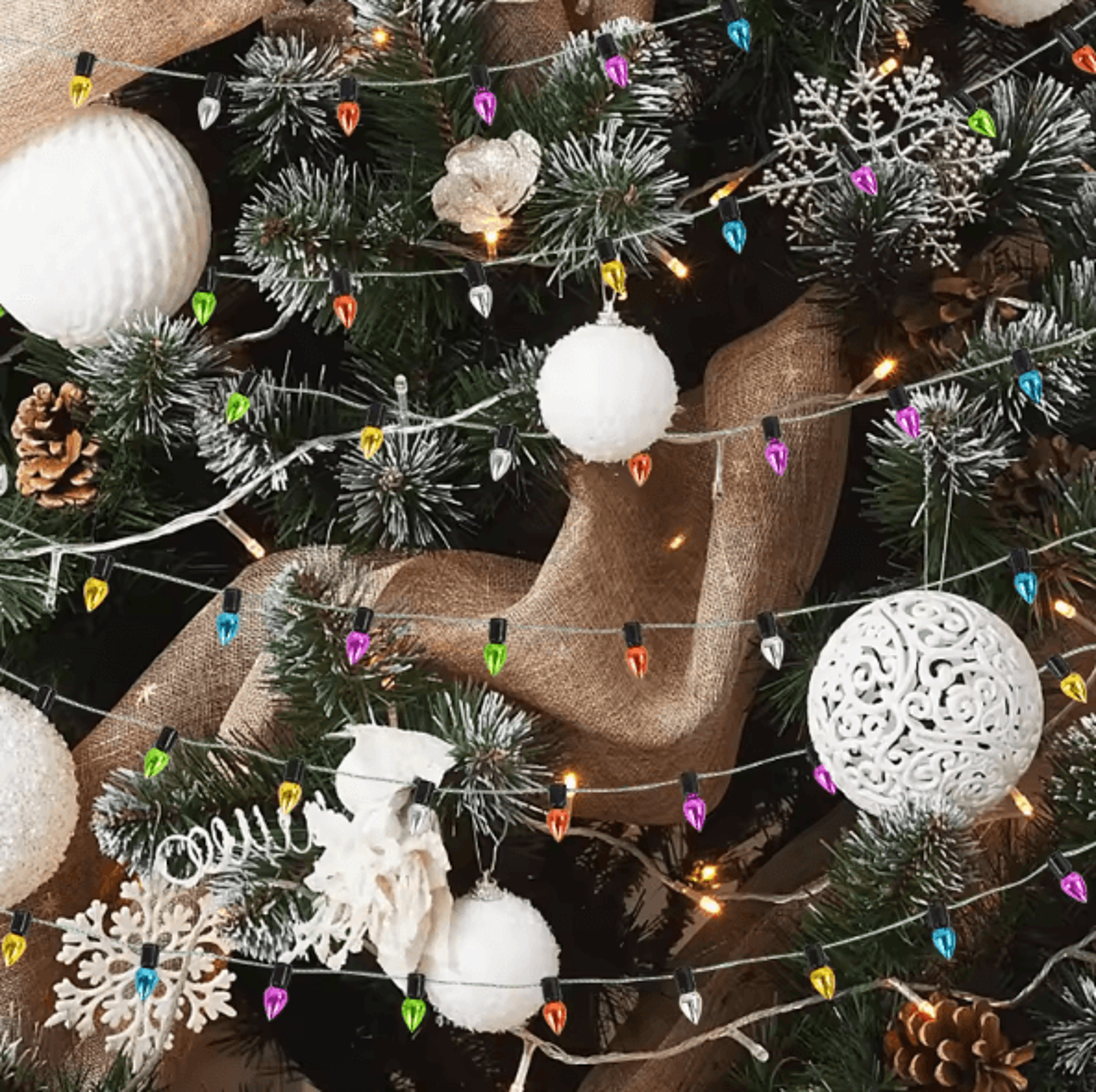 5M Colorful Christmas Bulb Garland  NonLED Decorative String For DIY  Holiday Decor 2